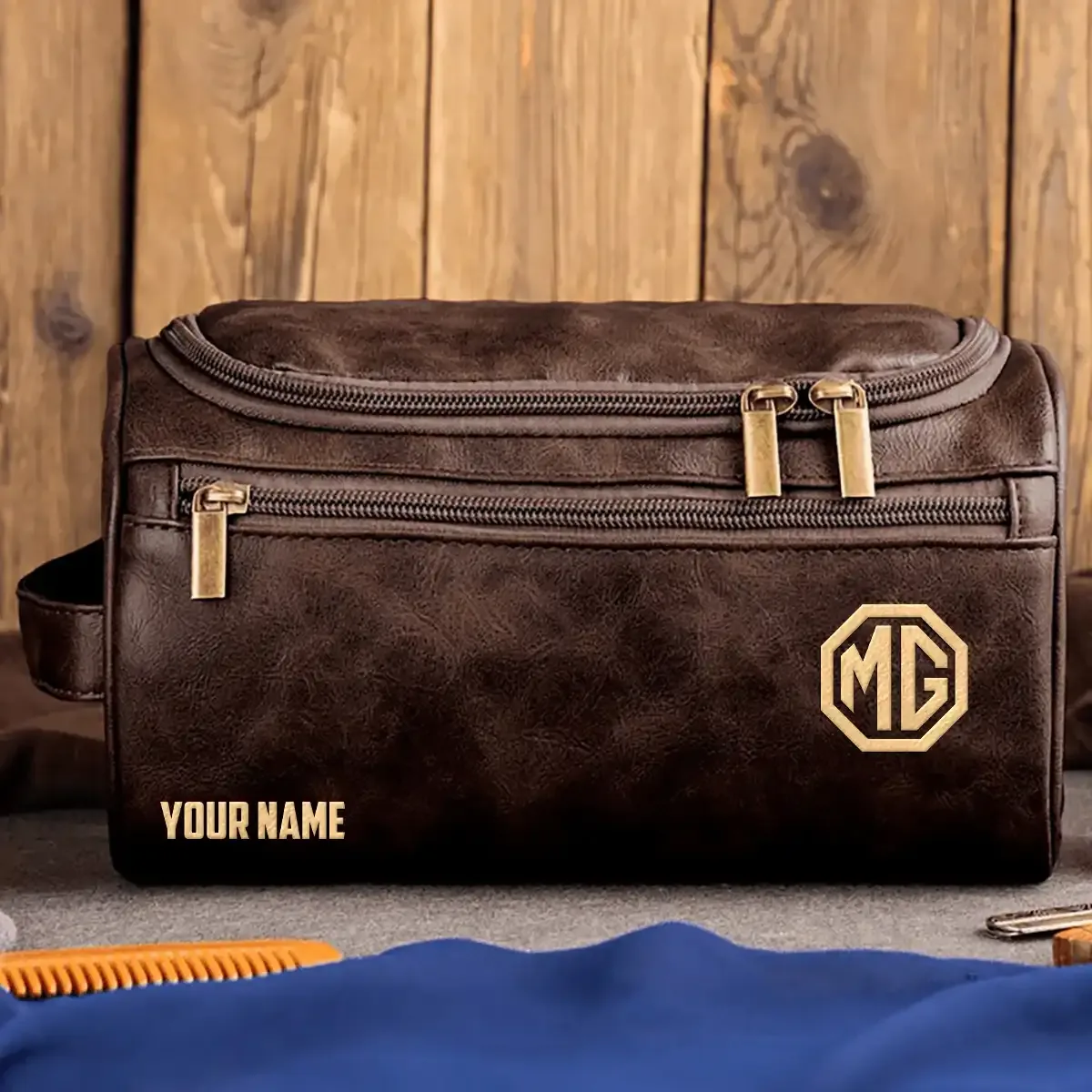 MG Cars Exclusive Logo Leather Toiletry Bag OUFALB0819MGZ – MG Cars Bag