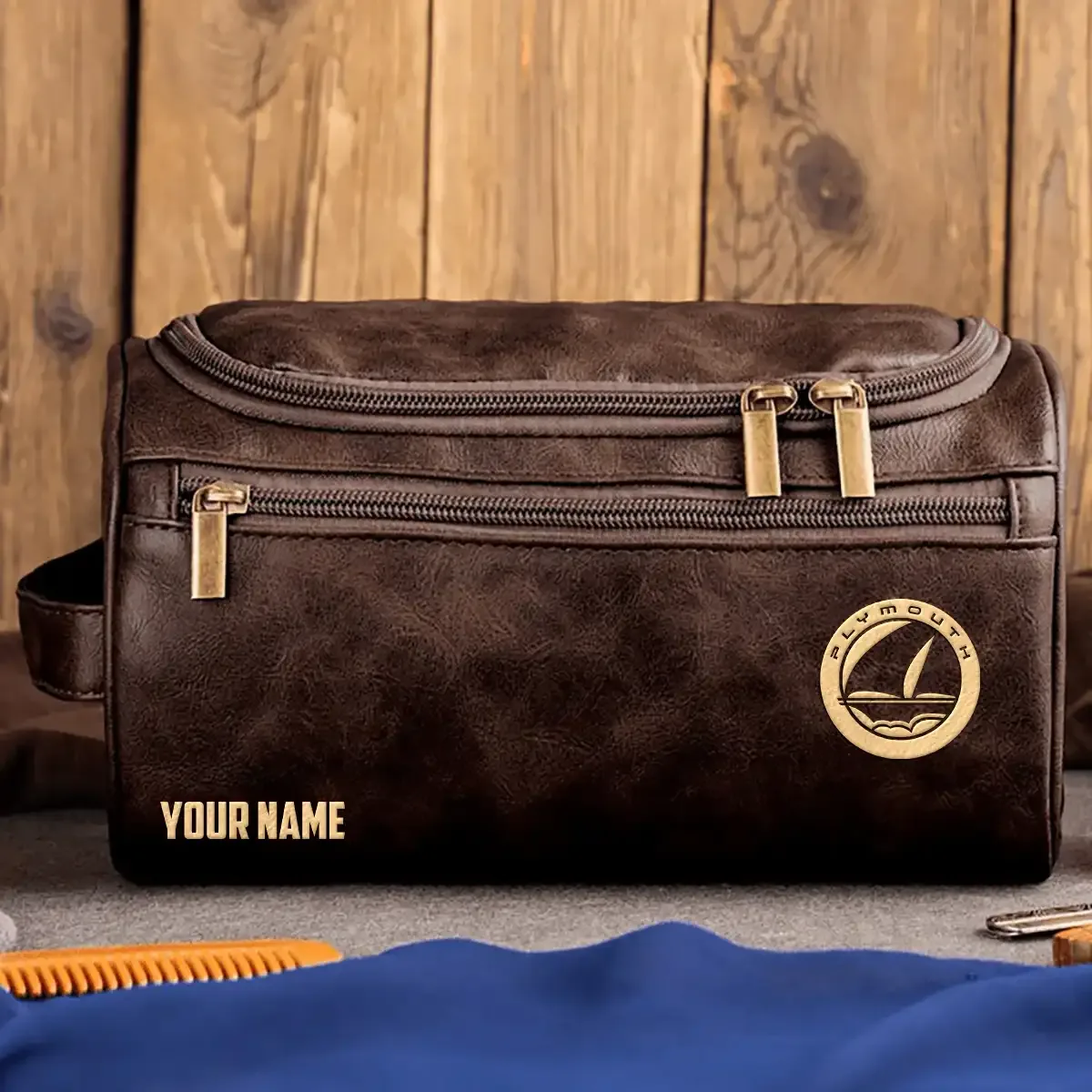Plymouth Exclusive Logo Leather Toiletry Bag OUFALB0819PYZ – Plymouth Bag
