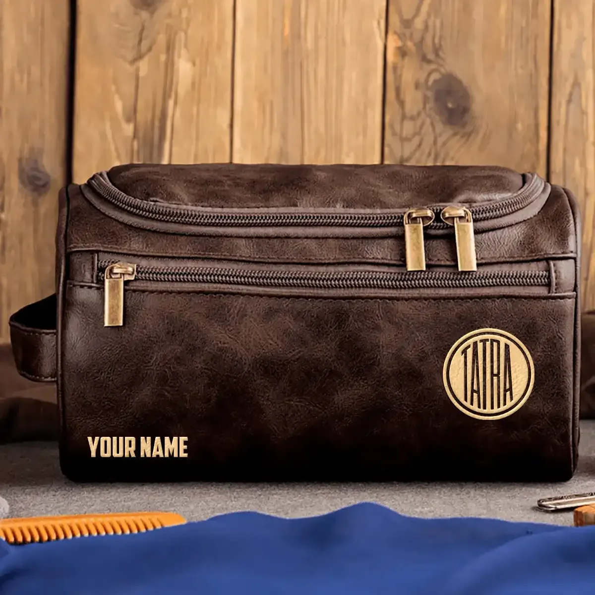 Tatra Exclusive Logo Leather Toiletry Bag OUFALB0819TTZ – Tatra Bag