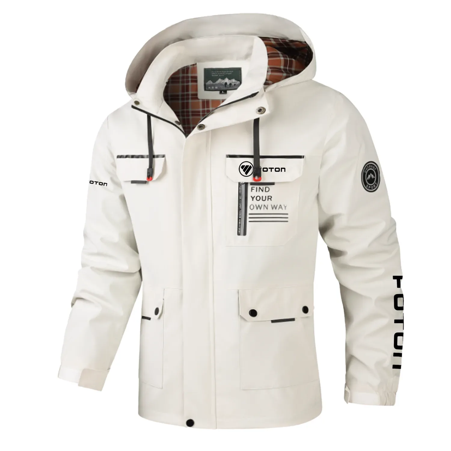 Foton Exclusive Logo Multi-Pocket Windbreaker Jacket, Waterproof, Detachable Hood Coat OUFASJ0819FOZ – Foton Gift