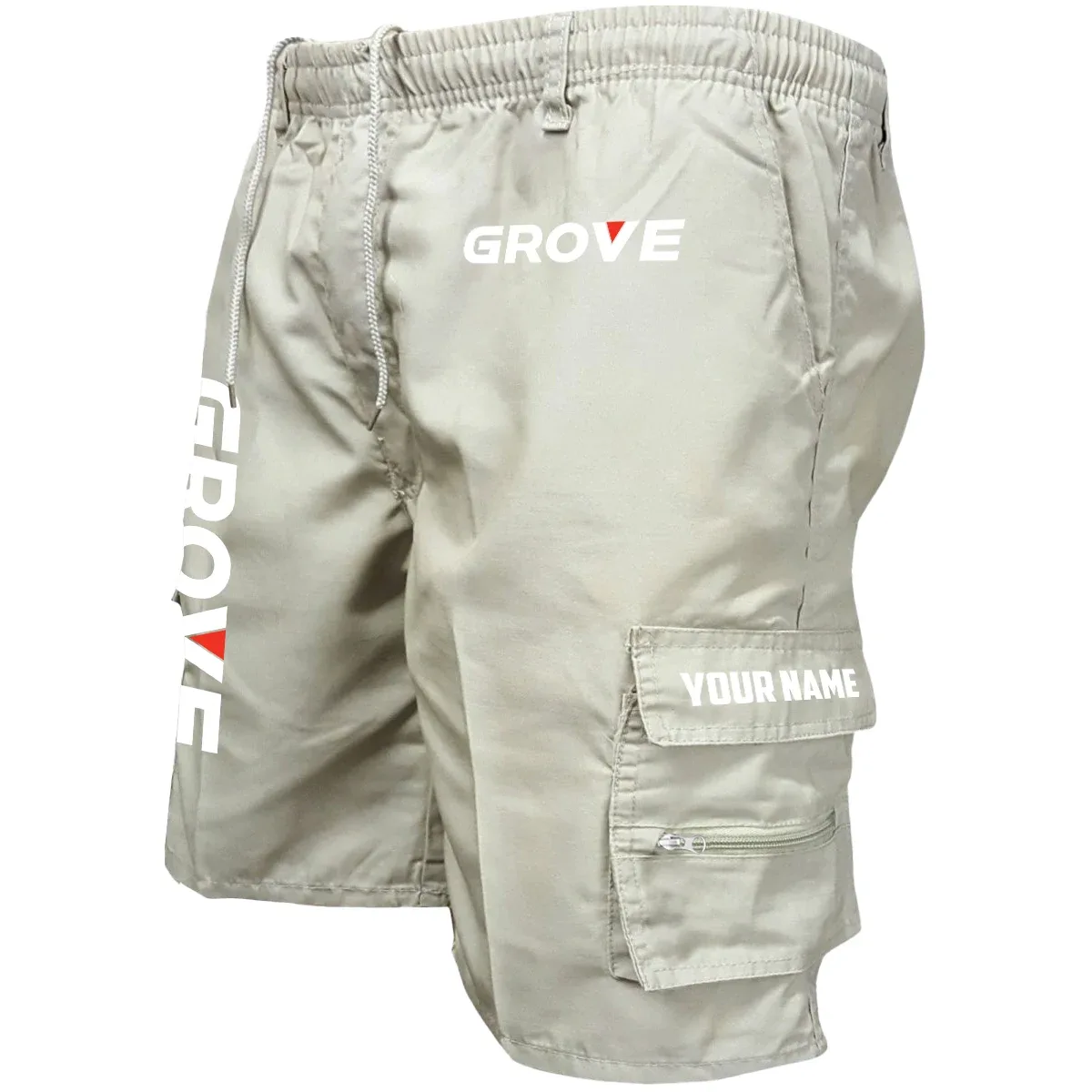 Grove Exclusive Logo Workwear Casual Shorts OUFAWCS0819GVZ – Grove Shorts