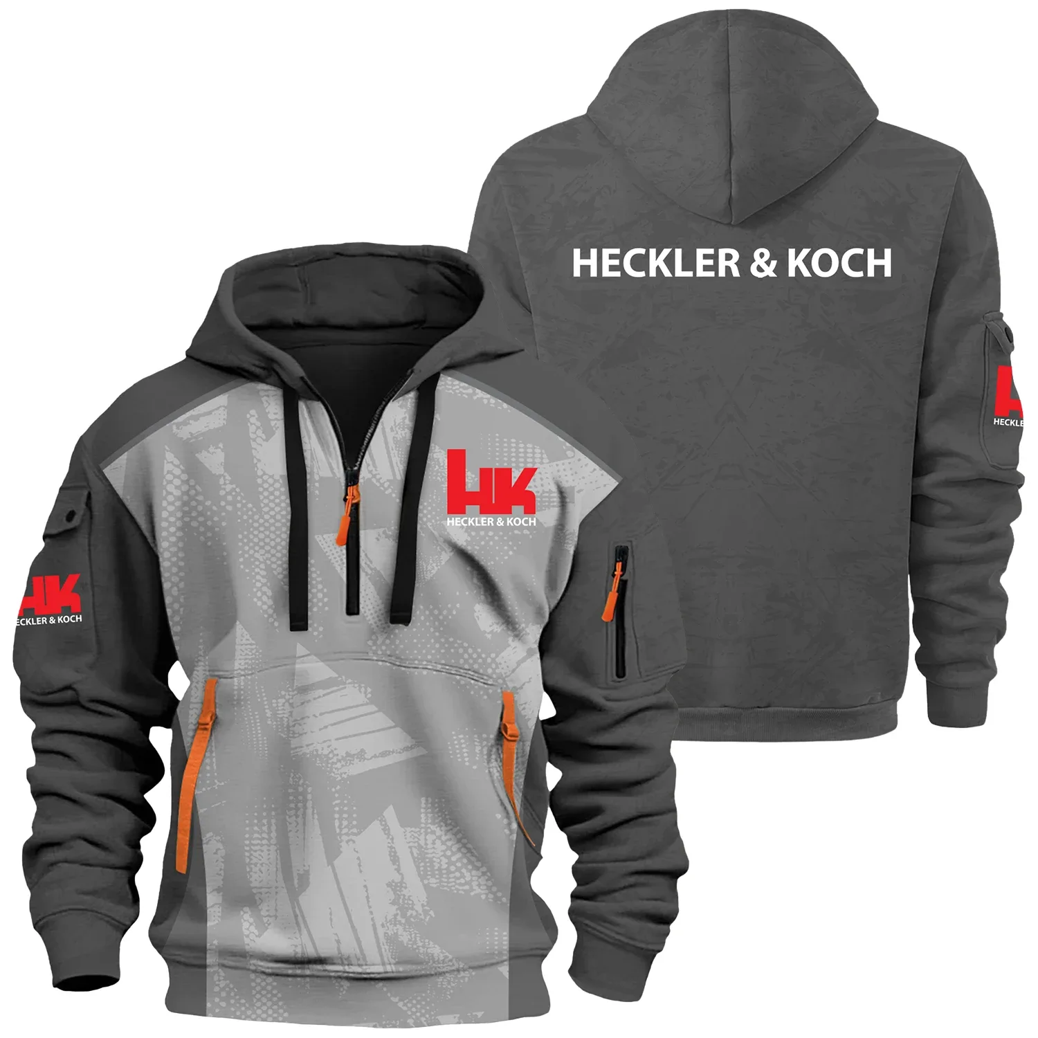 Heckler & Koch Exclusive Hoodie Half Zipper OUHU3DHHZ10HKZ – Heckler & Koch Hoodie