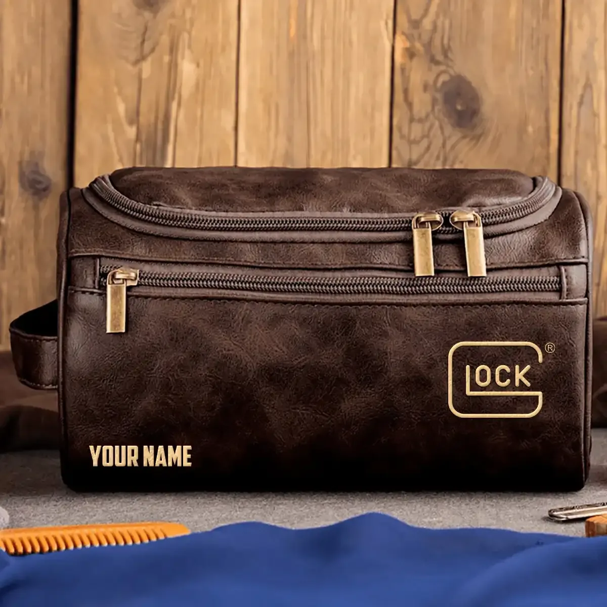 Glock Exclusive Logo Leather Toiletry Bag OUHULB0815GOZ – Glock Bag