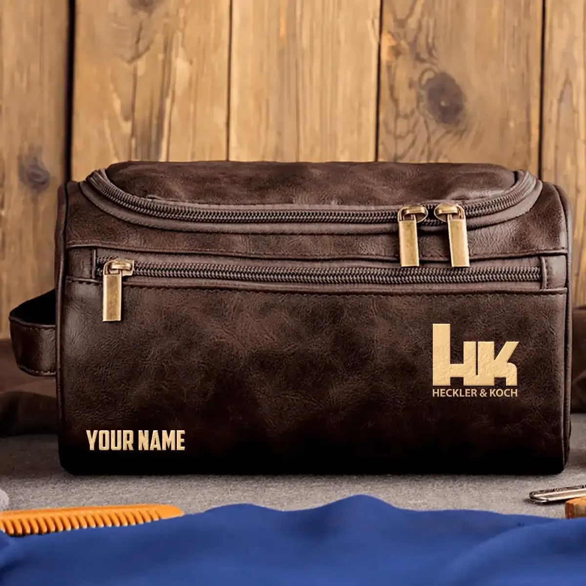 Heckler & Koch Exclusive Logo Leather Toiletry Bag OUHULB0815HKZ – Heckler & Koch Bag Heckler & Koch Exclusive Logo Leather Toiletry Bag OUHULB0815HKZ – Heckler & Koch Bag