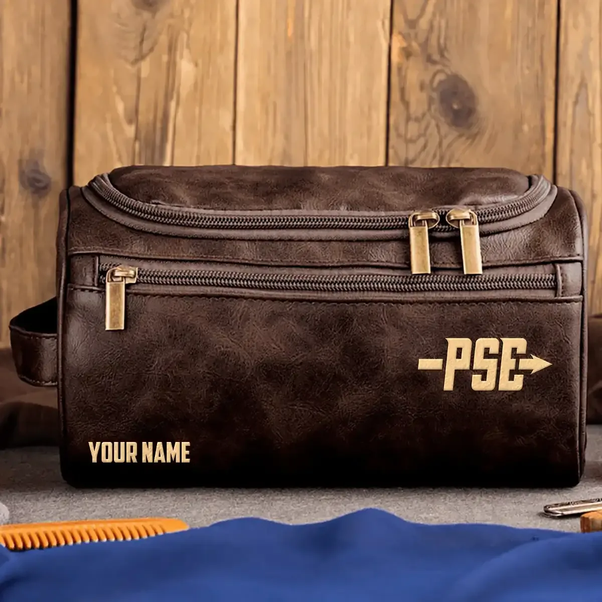 PSE Archery Exclusive Logo Leather Toiletry Bag OUHULB0815PAZ – PSE Archery Bag