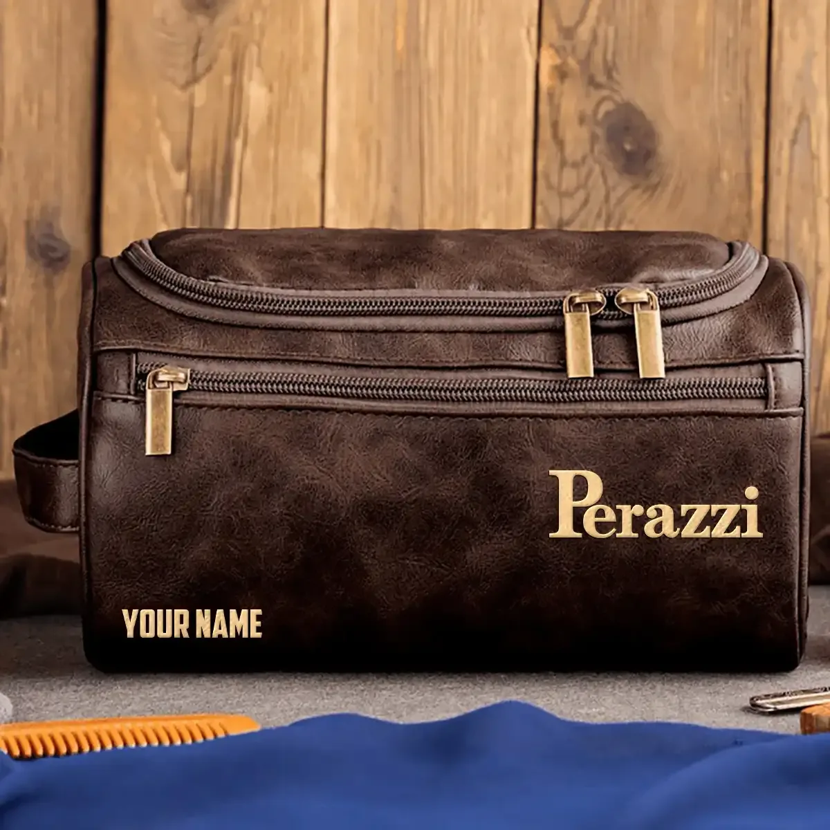 Perazzi Exclusive Logo Leather Toiletry Bag OUHULB0815PRZ – Perazzi Bag