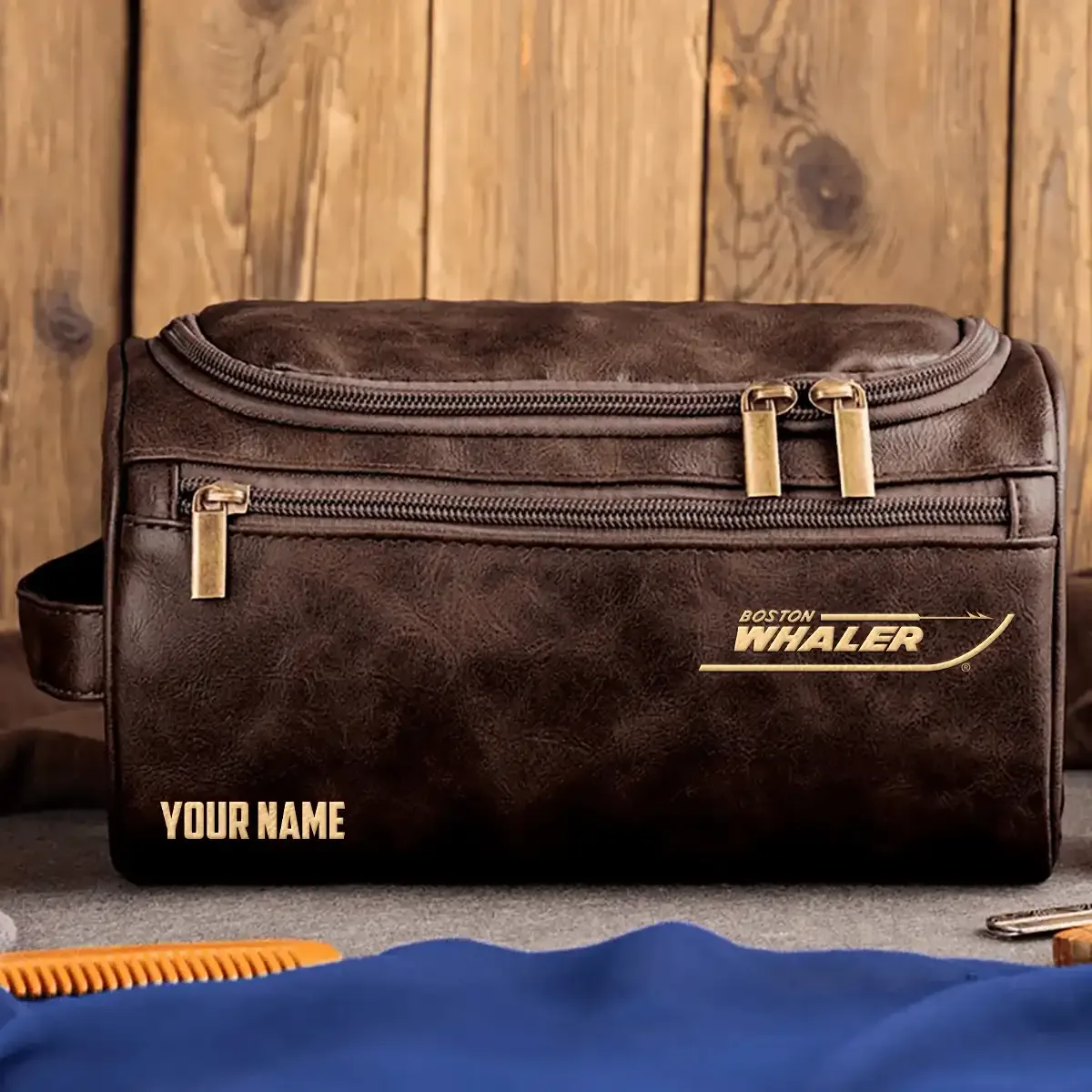Boston Whaler Exclusive Logo Leather Toiletry Bag TTFSLB0819BWZ – Boston Whaler Bag