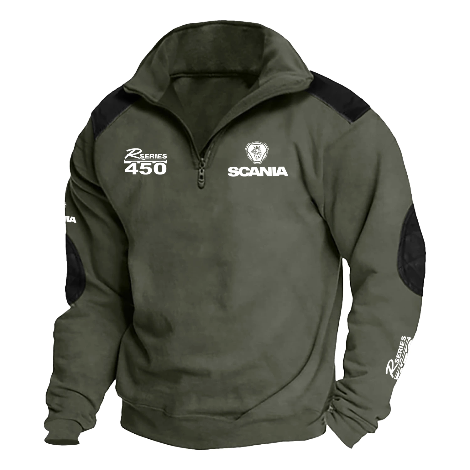 Scania R-Series 450   Exclusive Logo Tactical Quarter-Zip Sweatshirt HTSCSSC450 – Scania R-Series 450   Sweatshirt