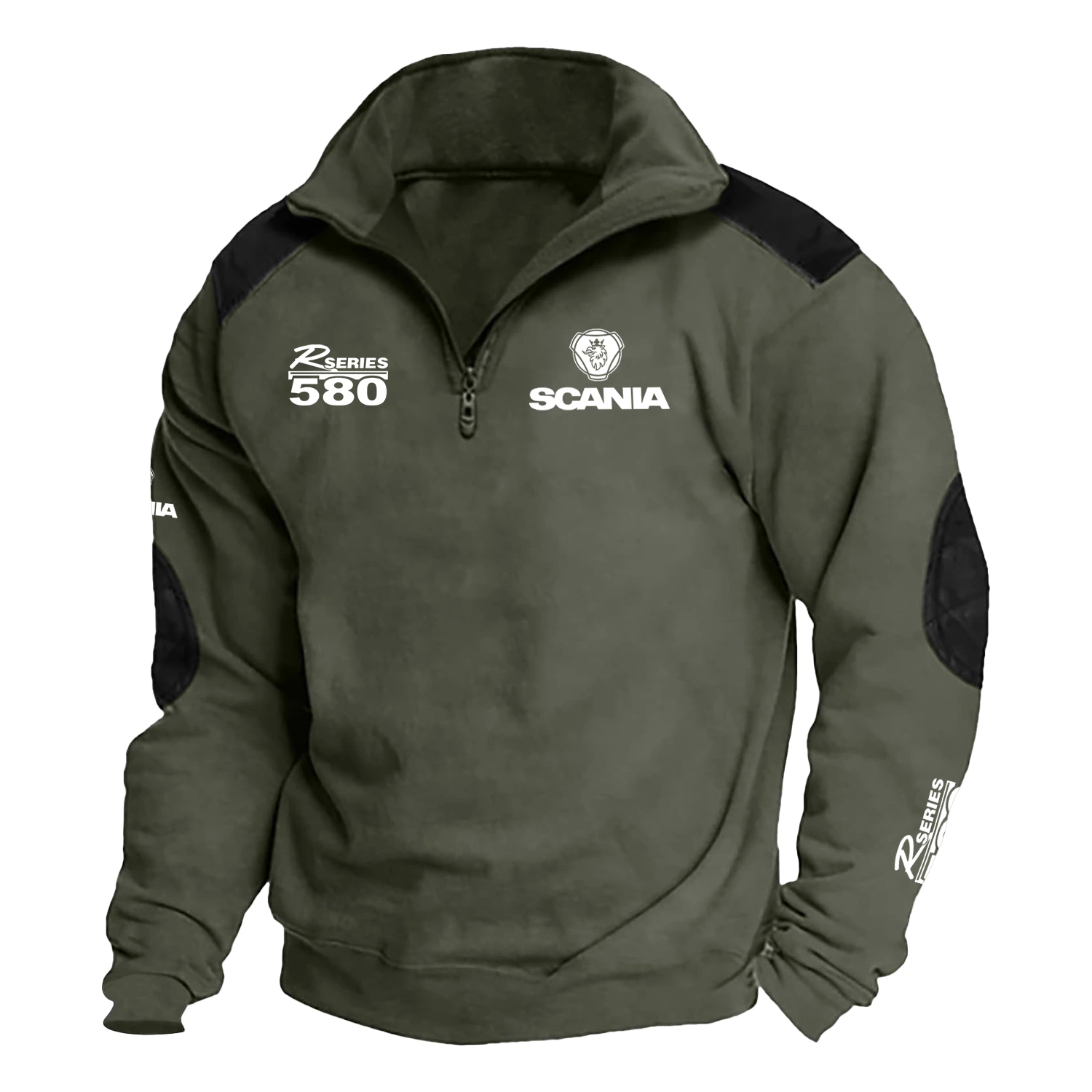 Scania R-Series 580   Exclusive Logo Tactical Quarter-Zip Sweatshirt HTSCSSC580 – Scania R-Series 580   Sweatshirt
