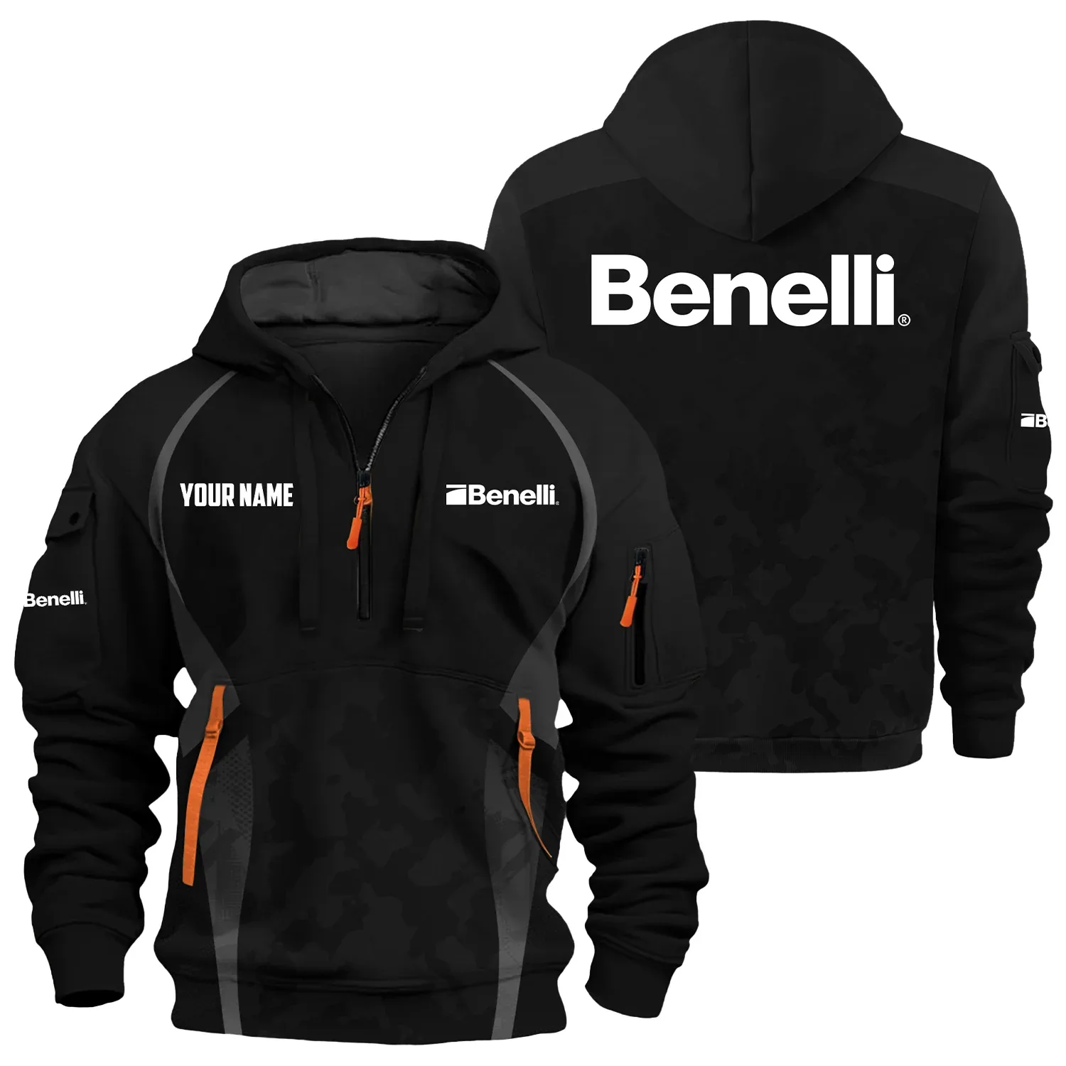 Benelli Exclusive Hoodie Half Zipper OUHU3DHHZ13BLZ