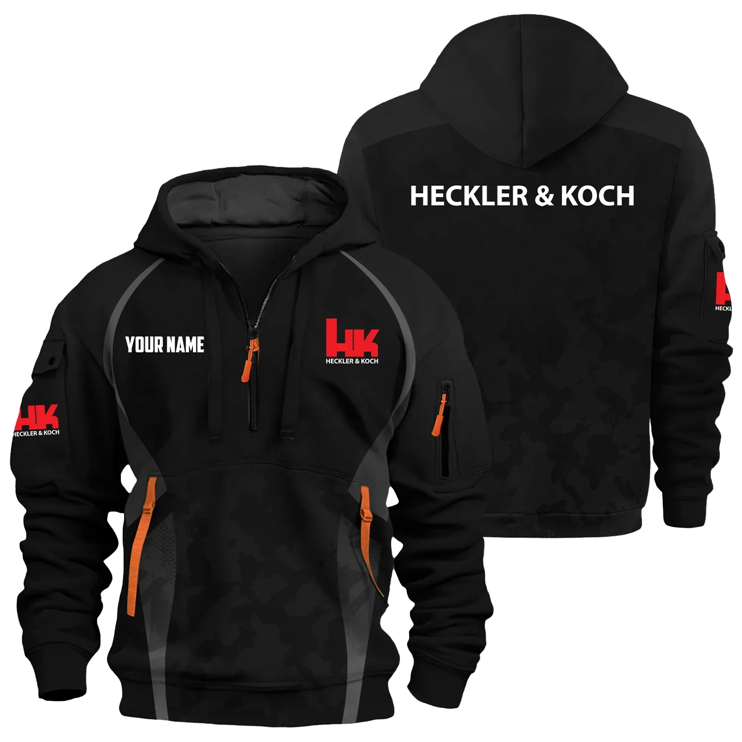 Heckler & Koch Exclusive Hoodie Half Zipper OUHU3DHHZ13HKZ Heckler & Koch Exclusive Hoodie Half Zipper OUHU3DHHZ13HKZ