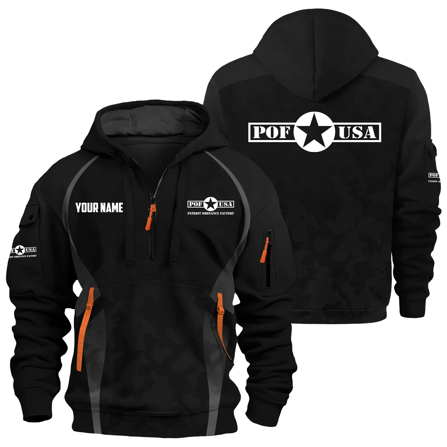Patriot Ordnance Factory Exclusive Hoodie Half Zipper OUHU3DHHZ13POZ Patriot Ordnance Factory Exclusive Hoodie Half Zipper OUHU3DHHZ13POZ