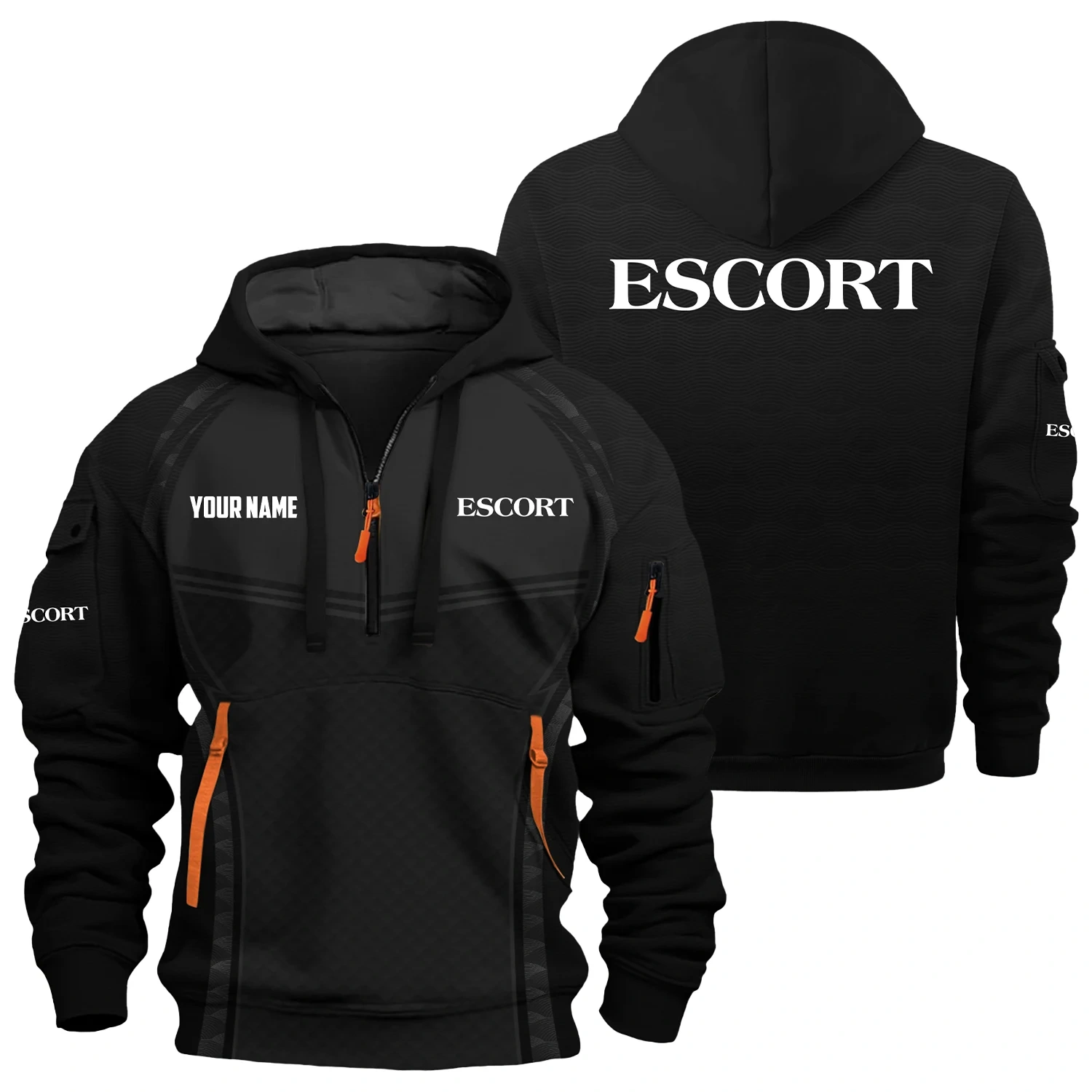 Escort Exclusive Hoodie Half Zipper OUHU3DHHZ14ESZ