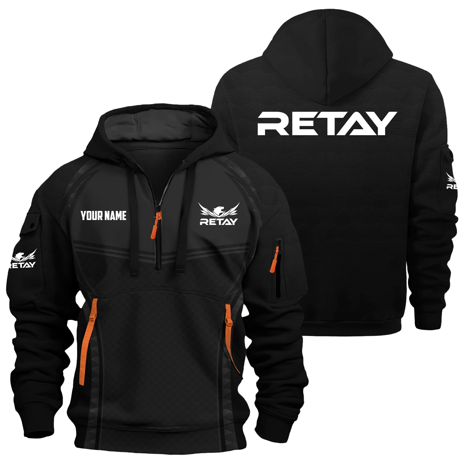 Retay Exclusive Hoodie Half Zipper OUHU3DHHZ14REZ Retay Exclusive Hoodie Half Zipper OUHU3DHHZ14REZ