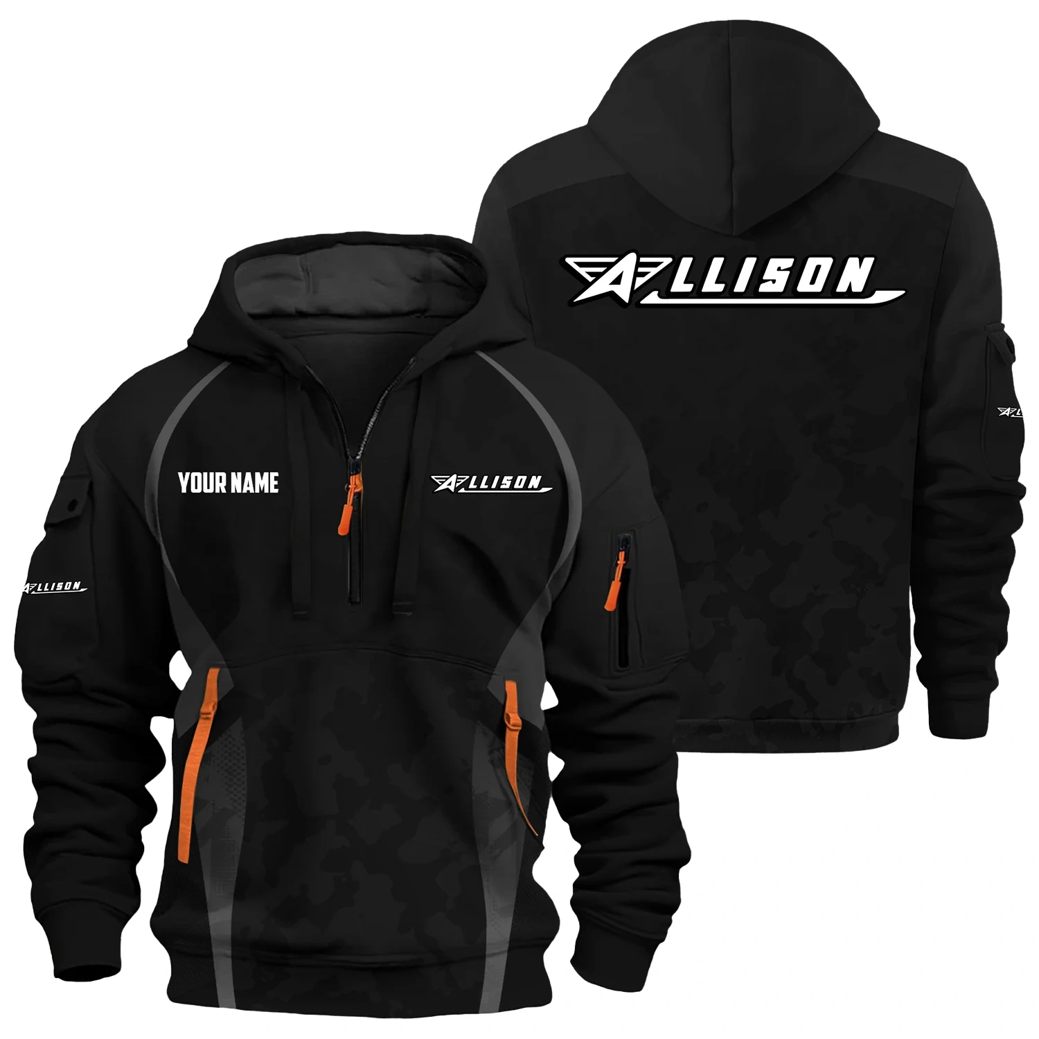 Allison Exclusive Hoodie Half Zipper TTFSHHZ3D081913ALZ