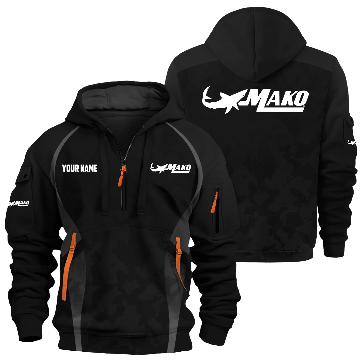 Mako Exclusive Hoodie Half Zipper TTFSHHZ3D081913MAZ
