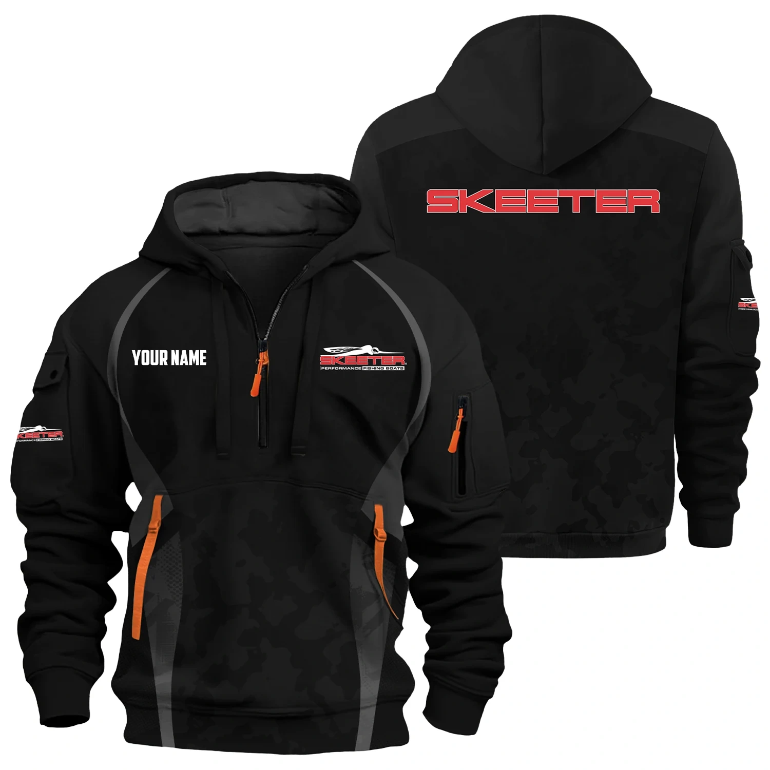 Skeeter Exclusive Hoodie Half Zipper TTFSHHZ3D081913STZ Skeeter Exclusive Hoodie Half Zipper TTFSHHZ3D081913STZ