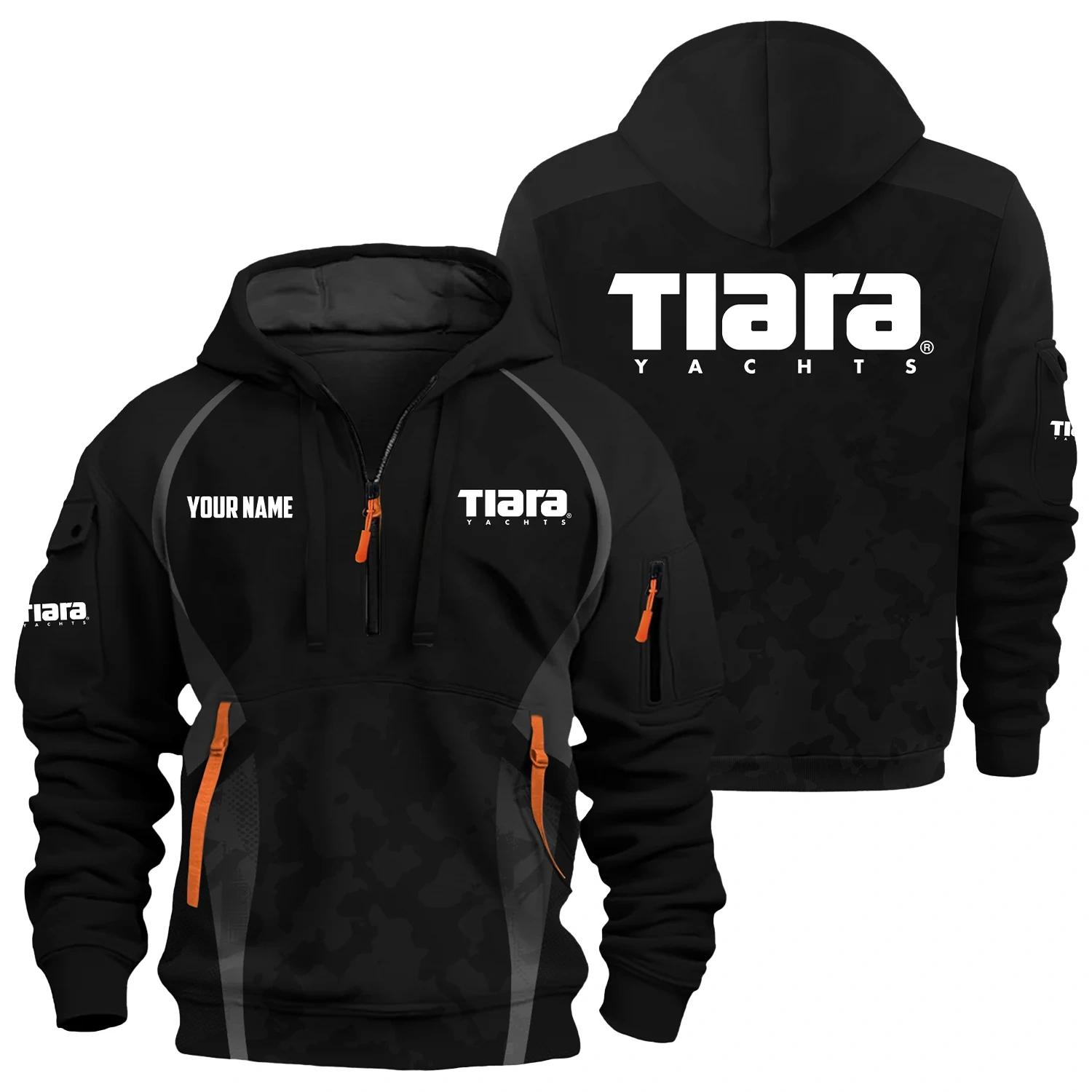 Tiara Yachts Exclusive Hoodie Half Zipper TTFSHHZ3D081913TYZ