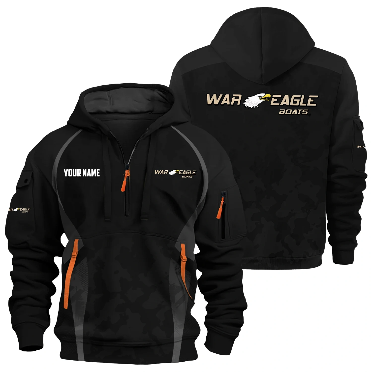 War Eagle Exclusive Hoodie Half Zipper TTFSHHZ3D081913WEZ