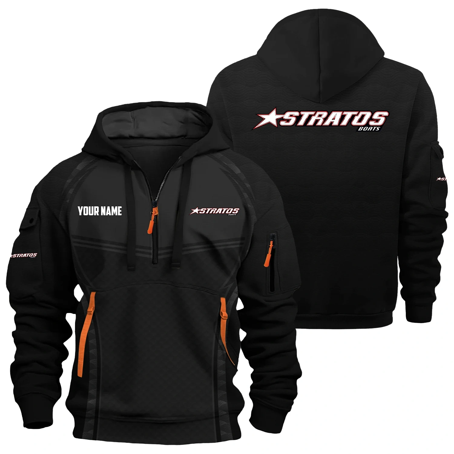 Stratos Exclusive Hoodie Half Zipper TTFSHHZ3D081914SAZ