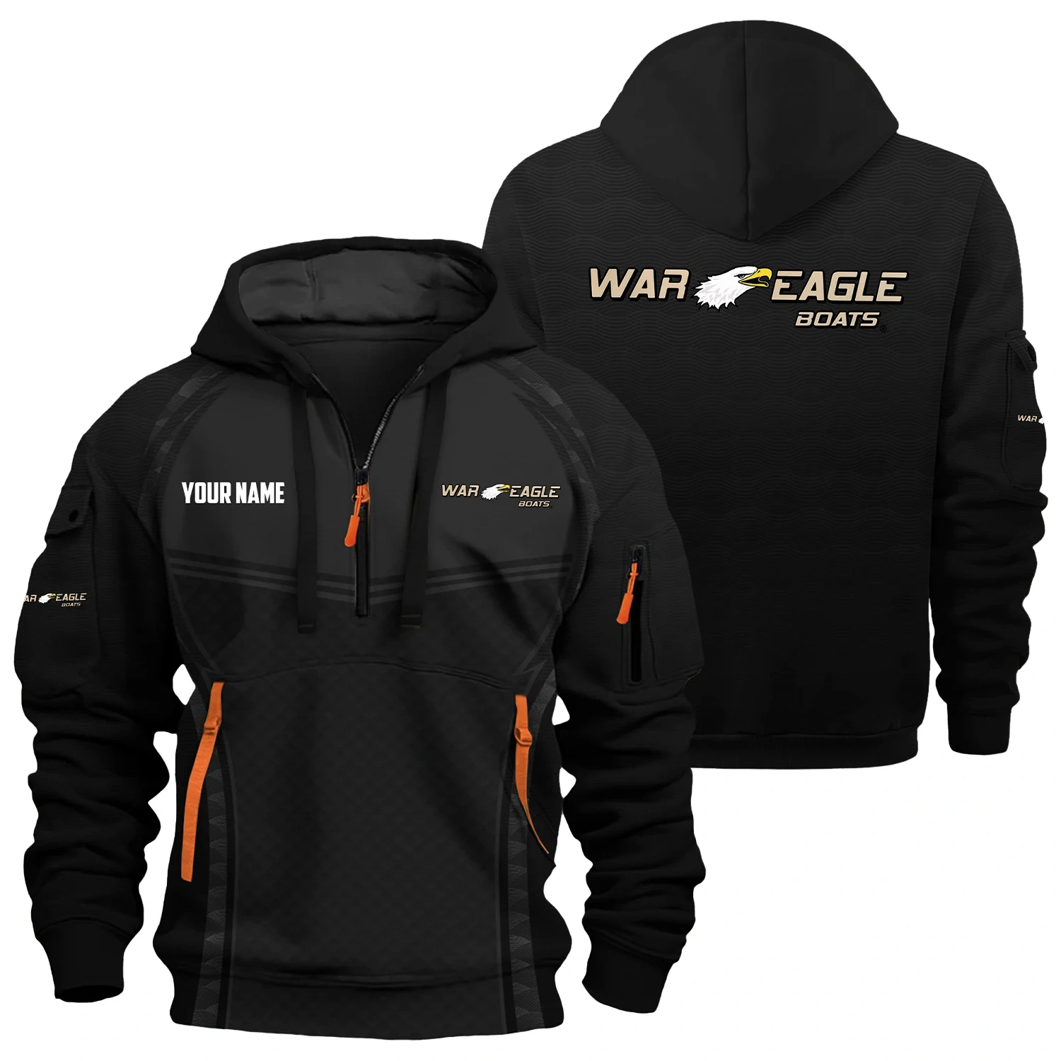 War Eagle Exclusive Hoodie Half Zipper TTFSHHZ3D081914WEZ