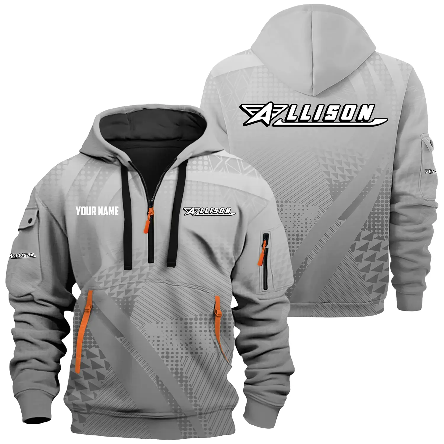 Allison Exclusive Hoodie Half Zipper TTFSHHZ3D0819A07ALZ