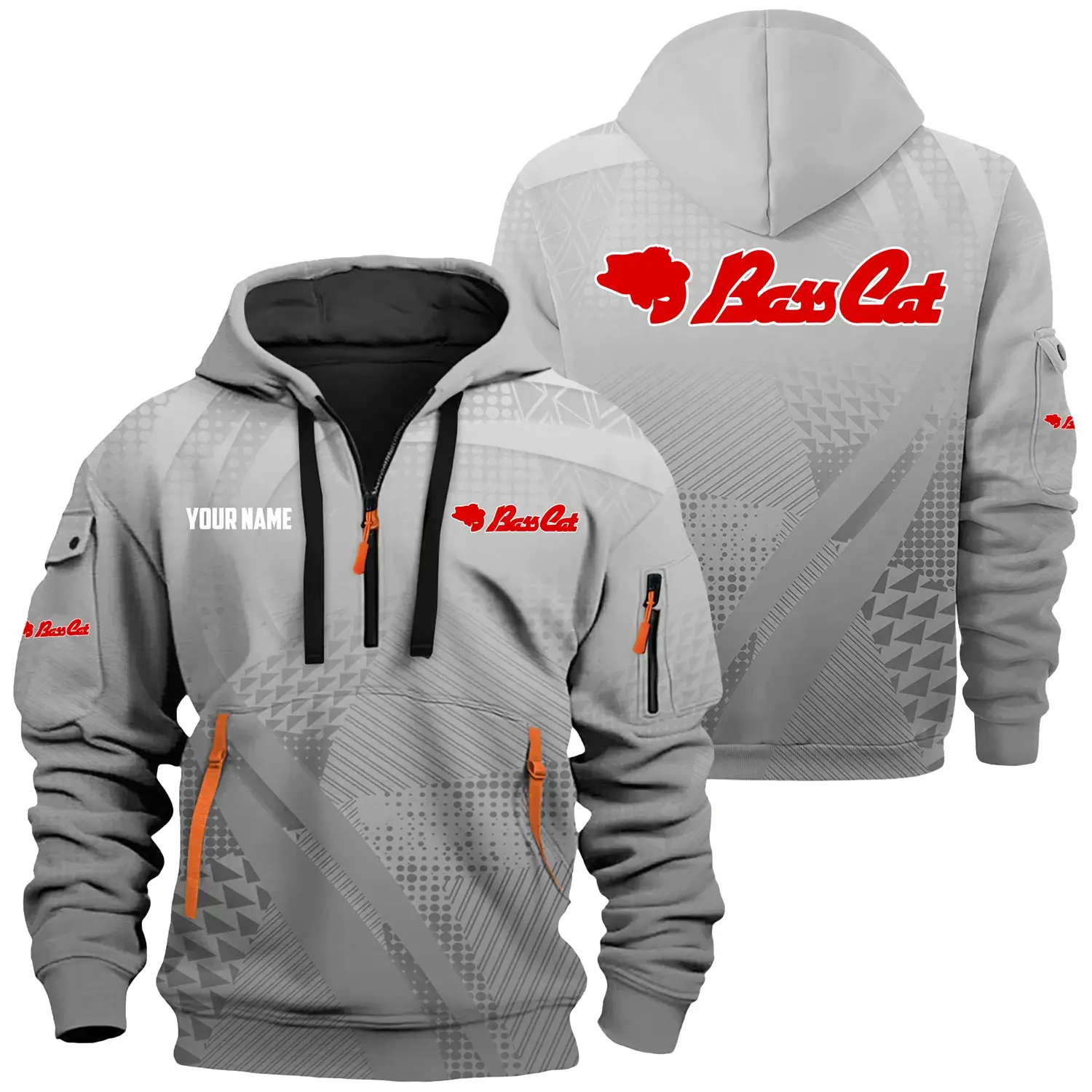 Bass Cat Exclusive Hoodie Half Zipper TTFSHHZ3D0819A07BCZ