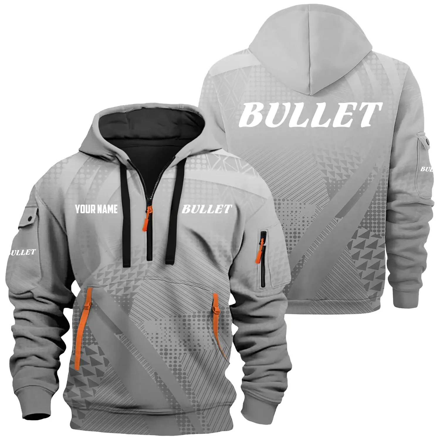 Bullet Exclusive Hoodie Half Zipper TTFSHHZ3D0819A07BUZ