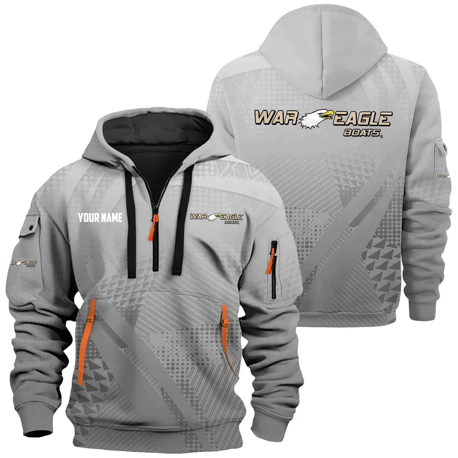 War Eagle Exclusive Hoodie Half Zipper TTFSHHZ3D0819A07WEZ