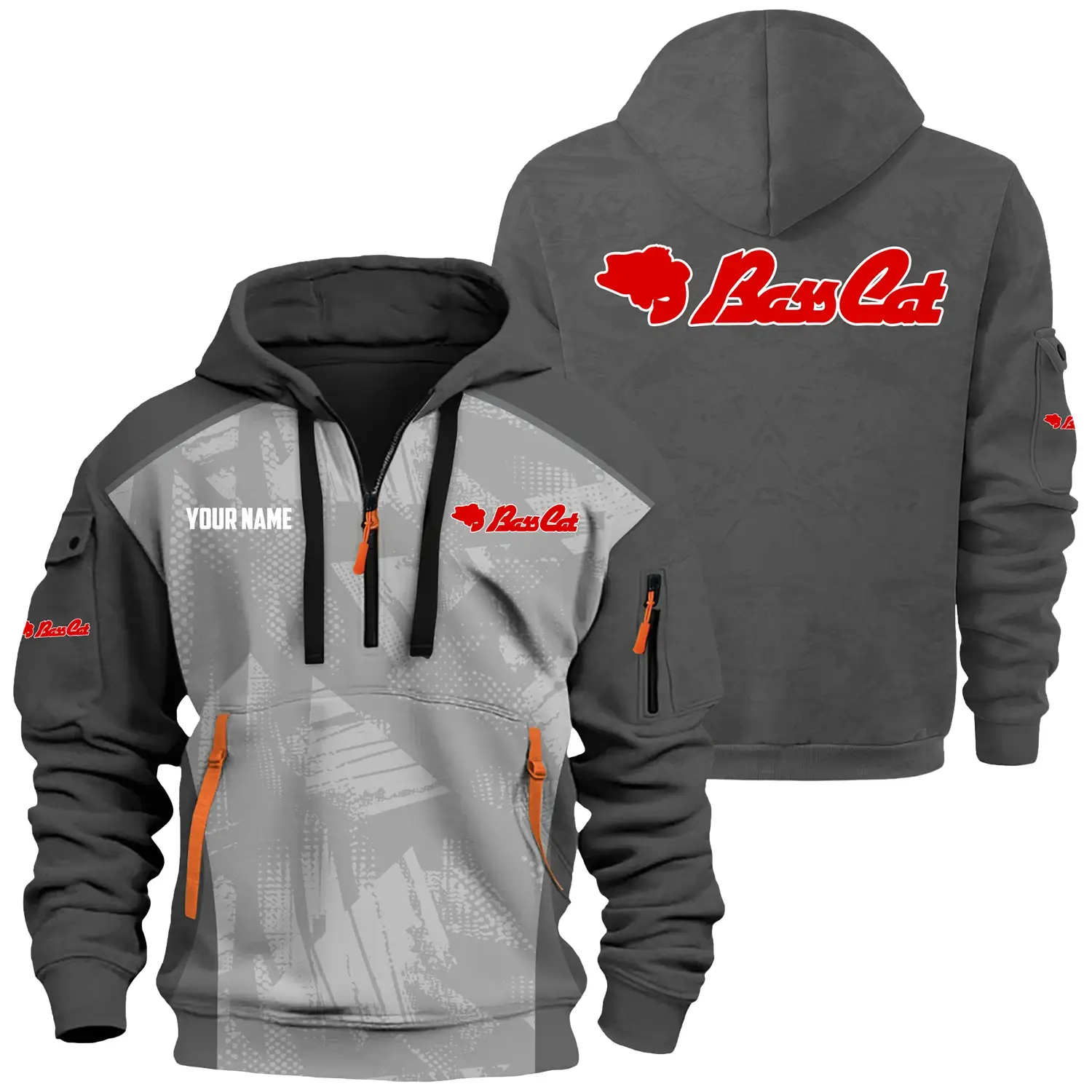 Bass Cat Exclusive Hoodie Half Zipper TTFSHHZ3D0819A10BCZ Bass Cat Exclusive Hoodie Half Zipper TTFSHHZ3D0819A10BCZ
