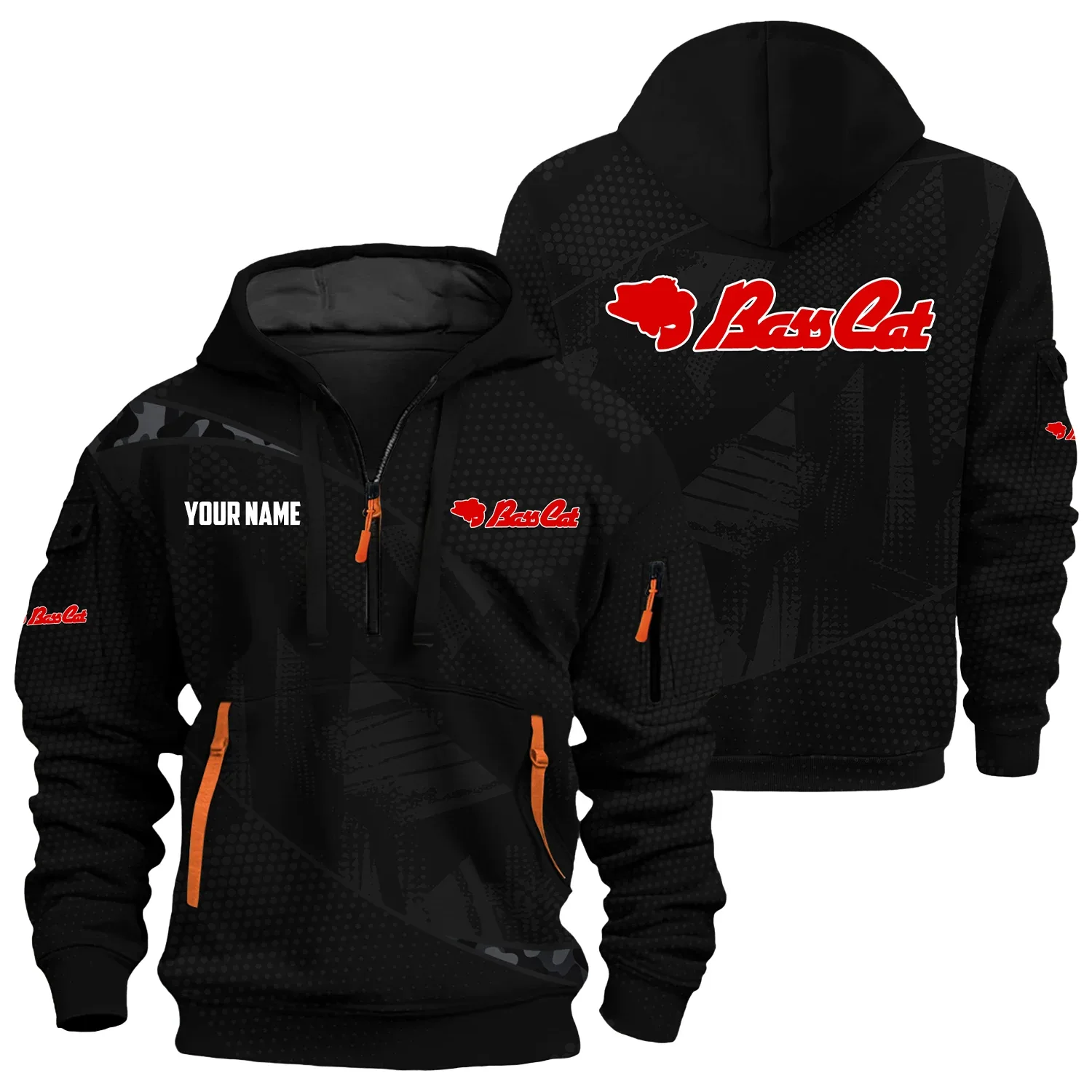 Bass Cat Exclusive Hoodie Half Zipper TTFSHHZ3D0819A12BCZ