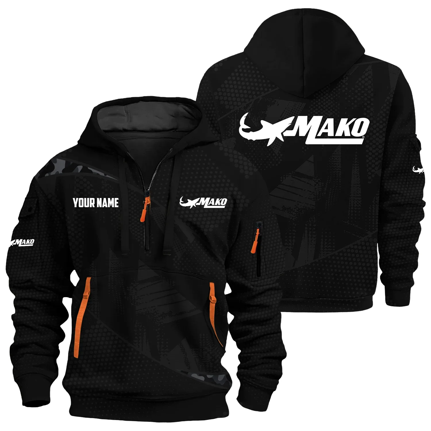 Mako Exclusive Hoodie Half Zipper TTFSHHZ3D0819A12MAZ