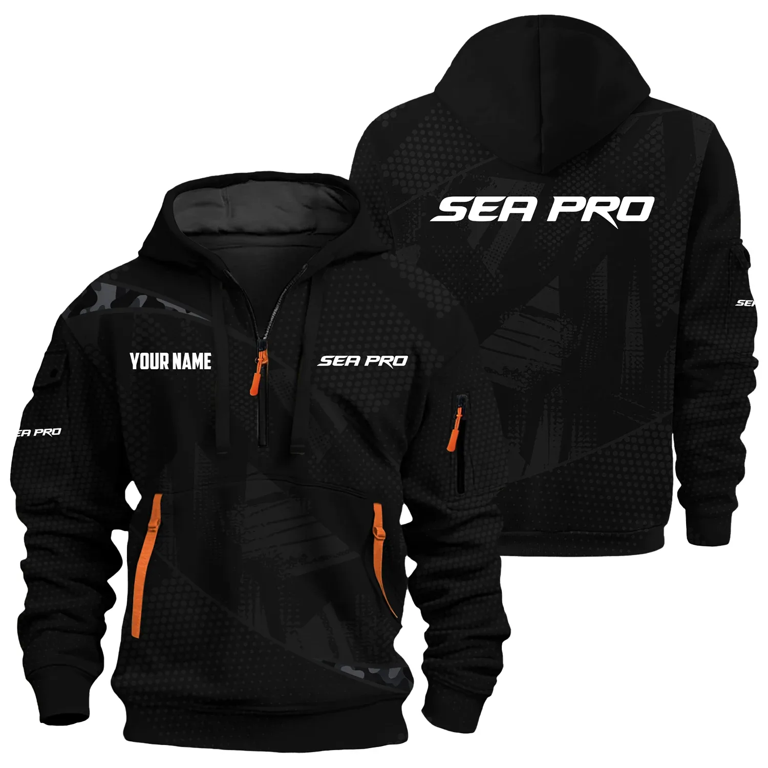Sea Pro Exclusive Hoodie Half Zipper TTFSHHZ3D0819A12SPZ