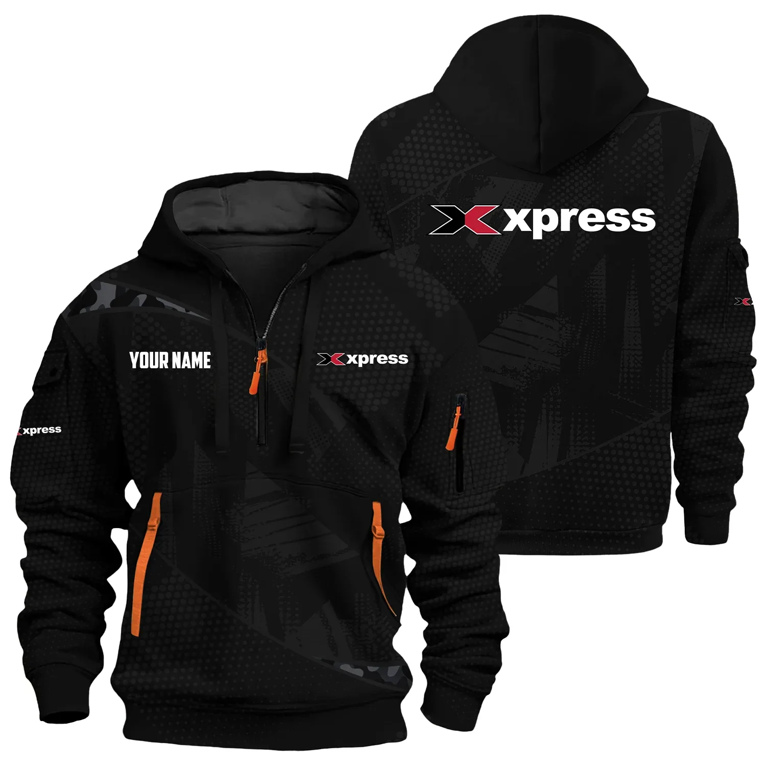 Xpress Exclusive Hoodie Half Zipper TTFSHHZ3D0819A12XBZ