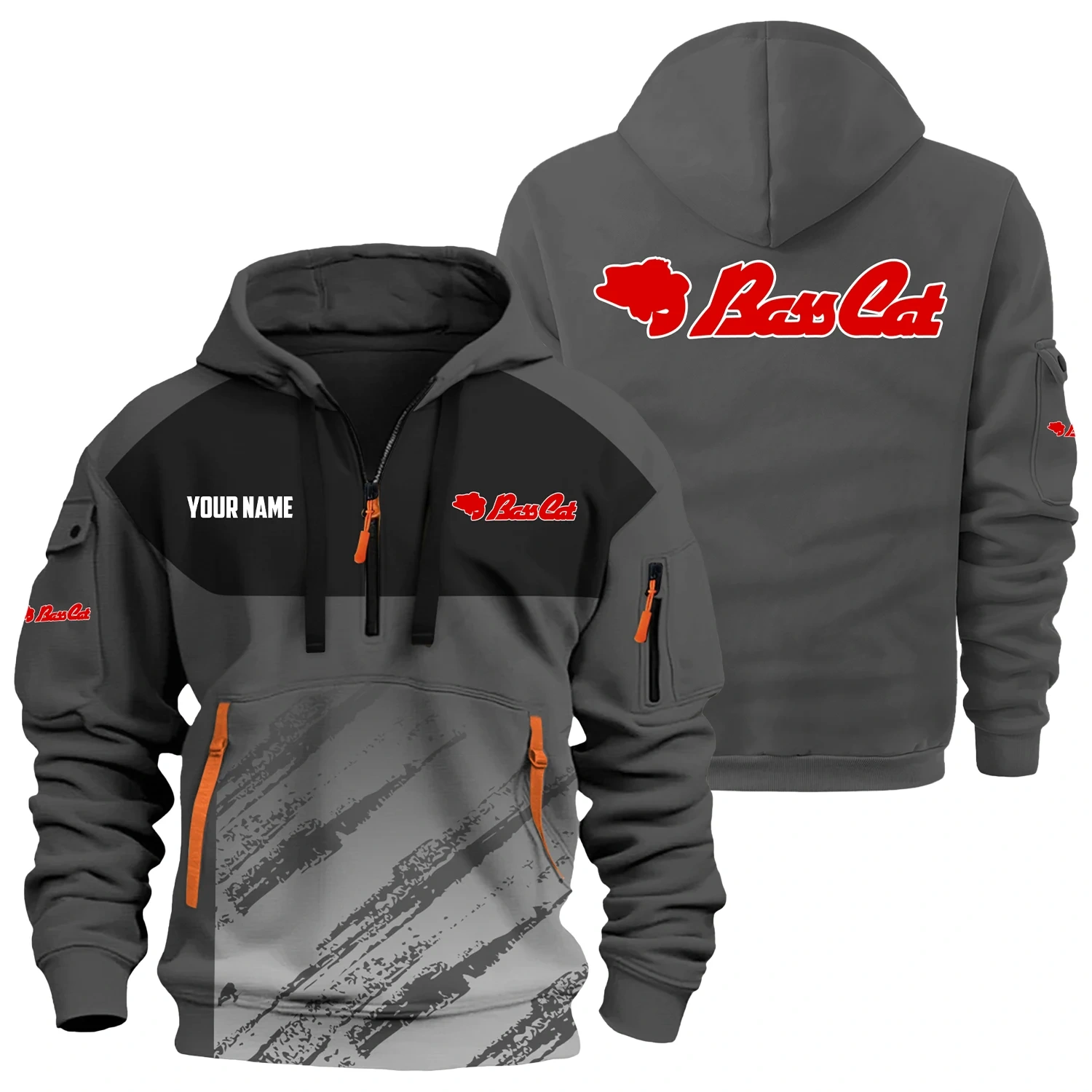 Bass Cat Exclusive Hoodie Half Zipper TTFSHHZ3D0819C04BCZ Bass Cat Exclusive Hoodie Half Zipper TTFSHHZ3D0819C04BCZ