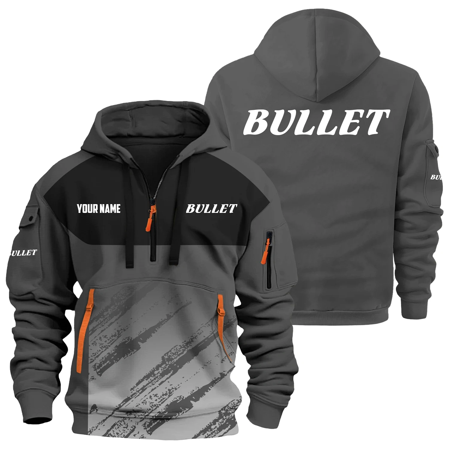 Bullet Exclusive Hoodie Half Zipper TTFSHHZ3D0819C04BUZ