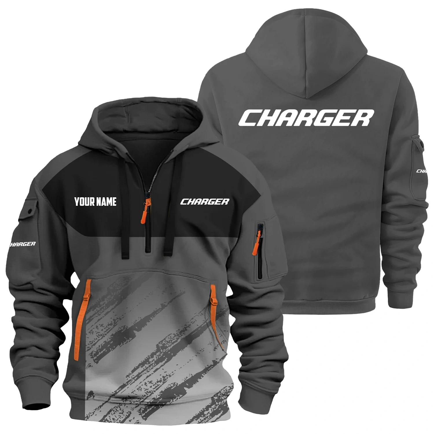 Charger Exclusive Hoodie Half Zipper TTFSHHZ3D0819C04CGZ Charger Exclusive Hoodie Half Zipper TTFSHHZ3D0819C04CGZ