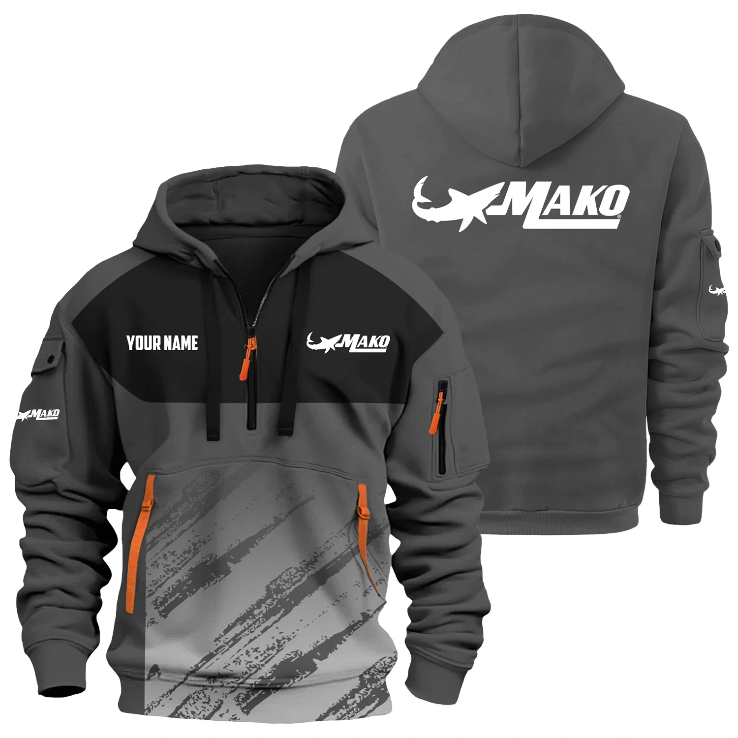 Mako Exclusive Hoodie Half Zipper TTFSHHZ3D0819C04MAZ