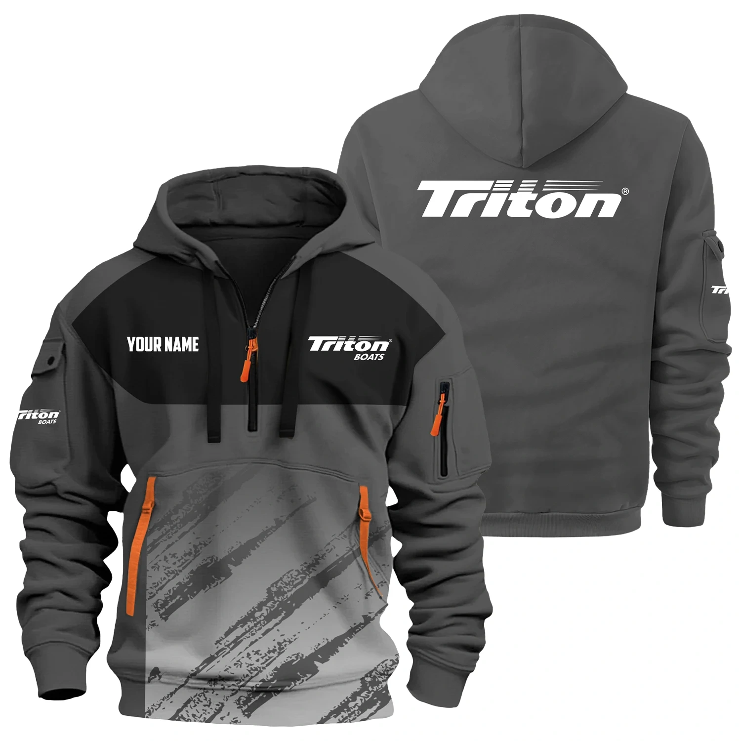 Triton Exclusive Hoodie Half Zipper TTFSHHZ3D0819C04TBZ