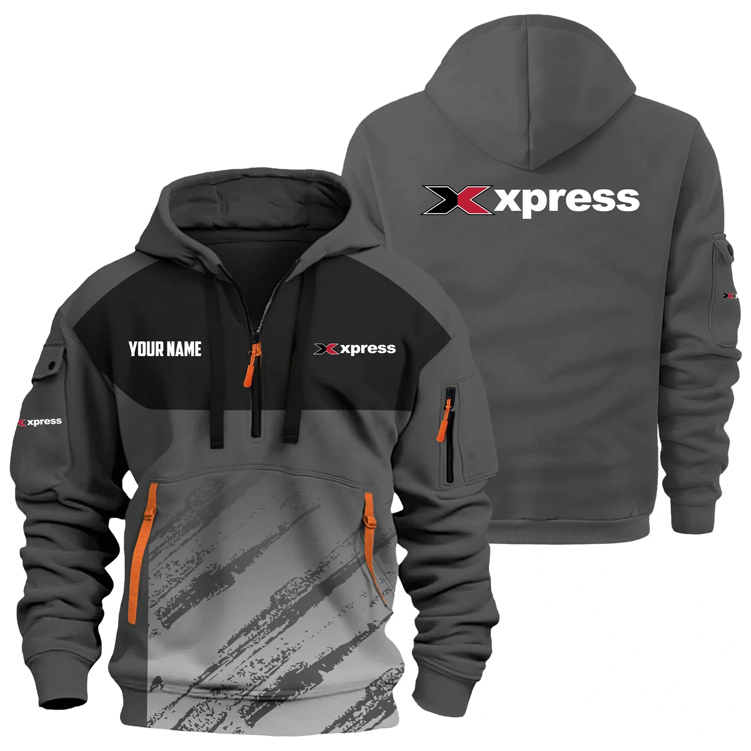 Xpress Exclusive Hoodie Half Zipper TTFSHHZ3D0819C04XBZ