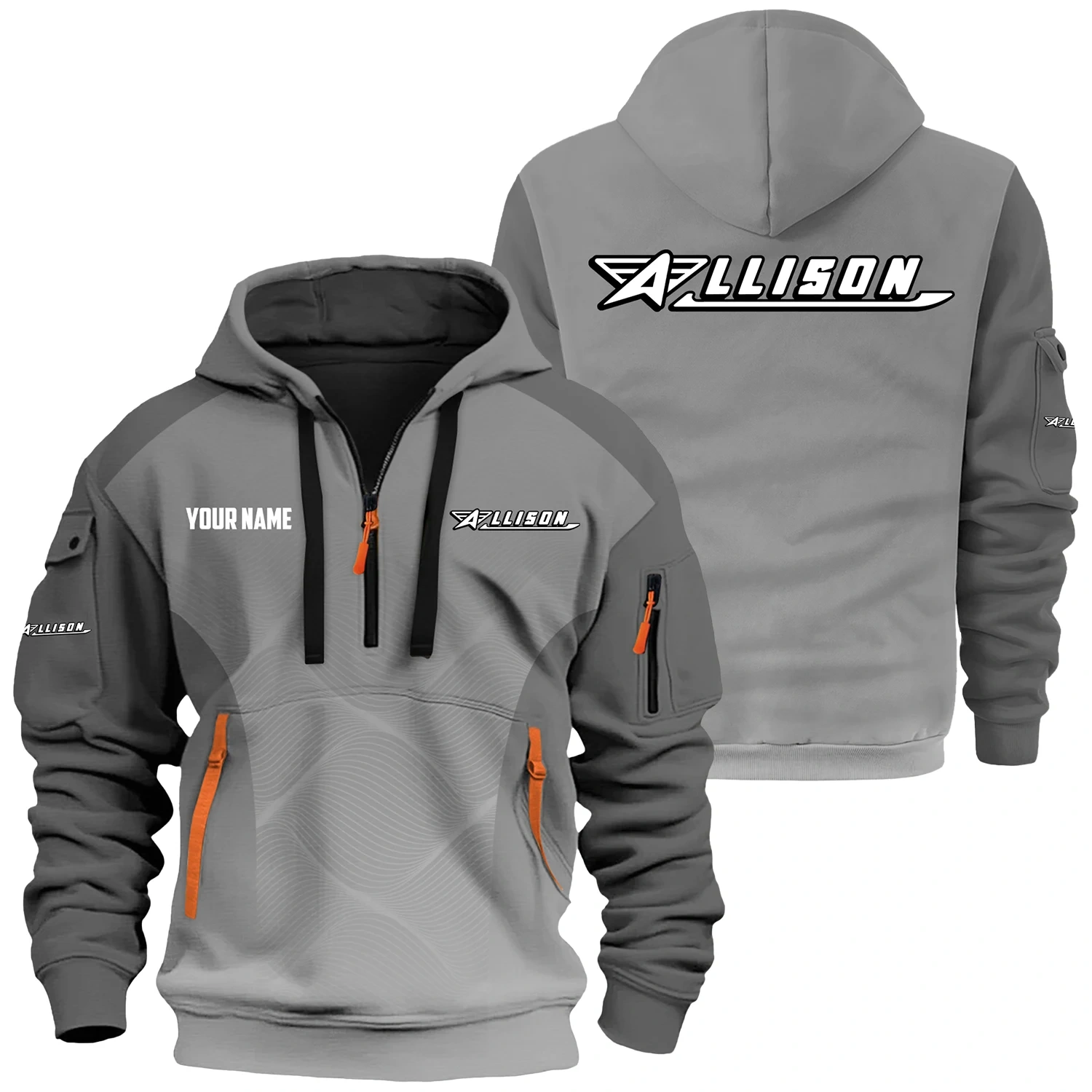 Allison Exclusive Hoodie Half Zipper TTFSHHZ3D0819C05ALZ Allison Exclusive Hoodie Half Zipper TTFSHHZ3D0819C05ALZ