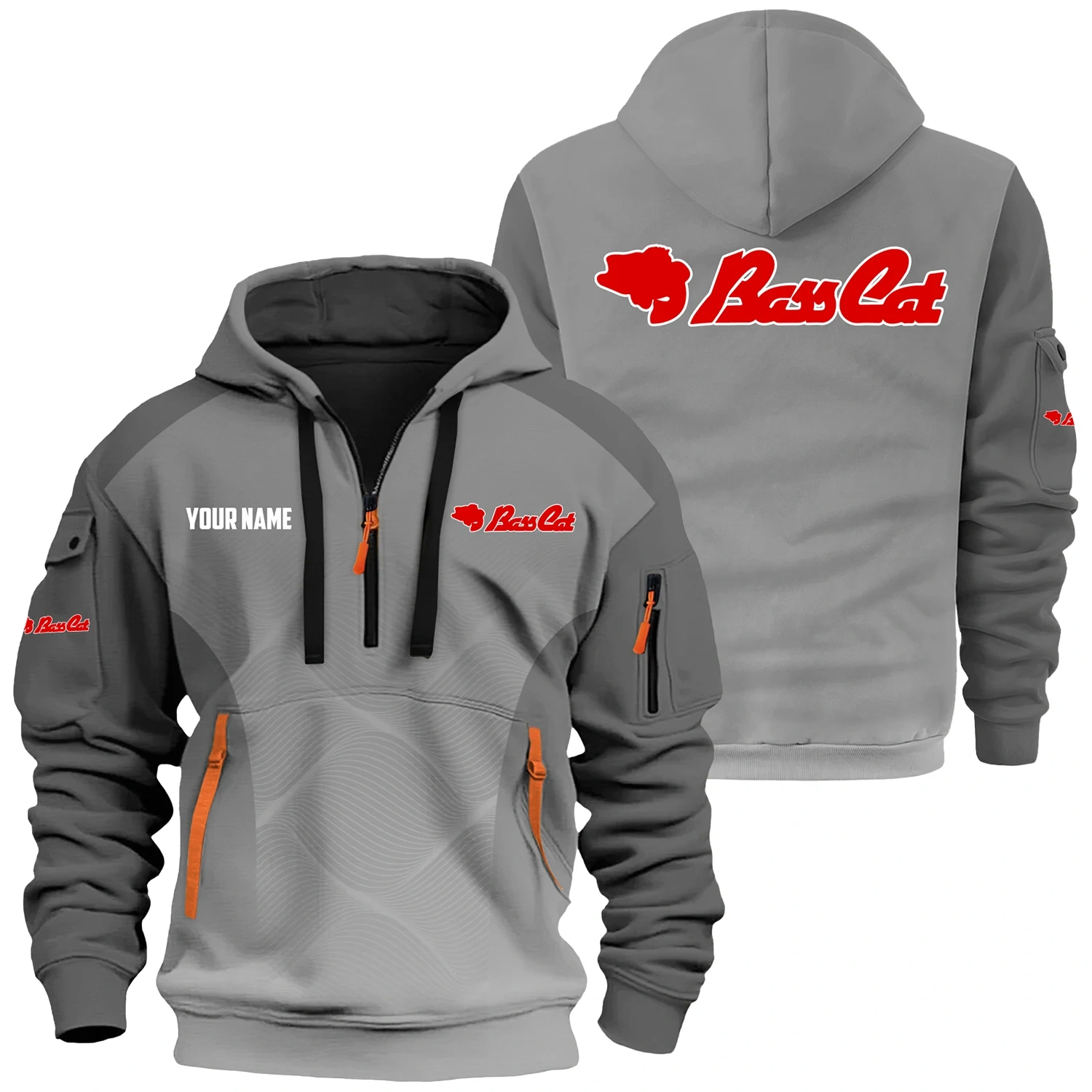 Bass Cat Exclusive Hoodie Half Zipper TTFSHHZ3D0819C05BCZ