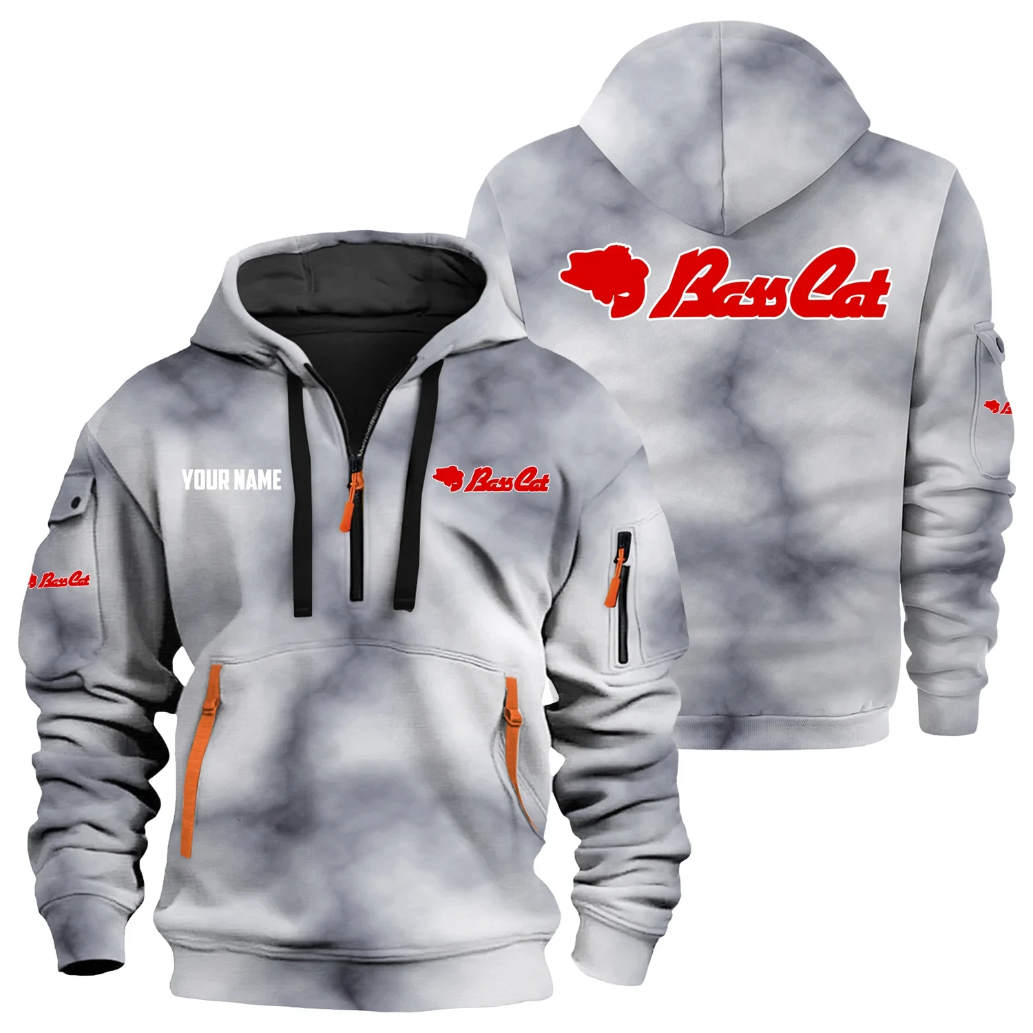 Bass Cat Exclusive Hoodie Half Zipper TTFSHHZ3D0819C06BCZ Bass Cat Exclusive Hoodie Half Zipper TTFSHHZ3D0819C06BCZ
