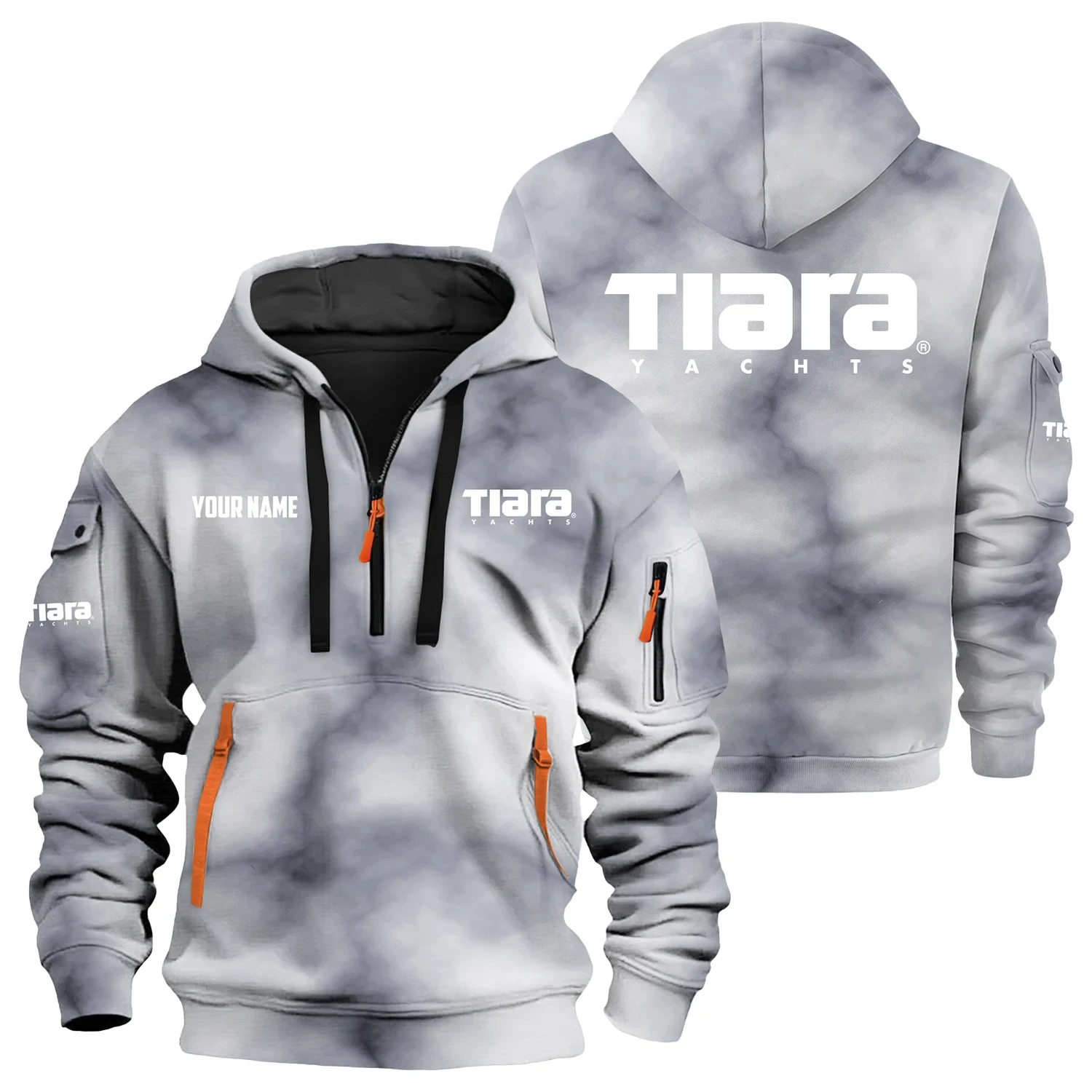 Tiara Yachts Exclusive Hoodie Half Zipper TTFSHHZ3D0819C06TYZ