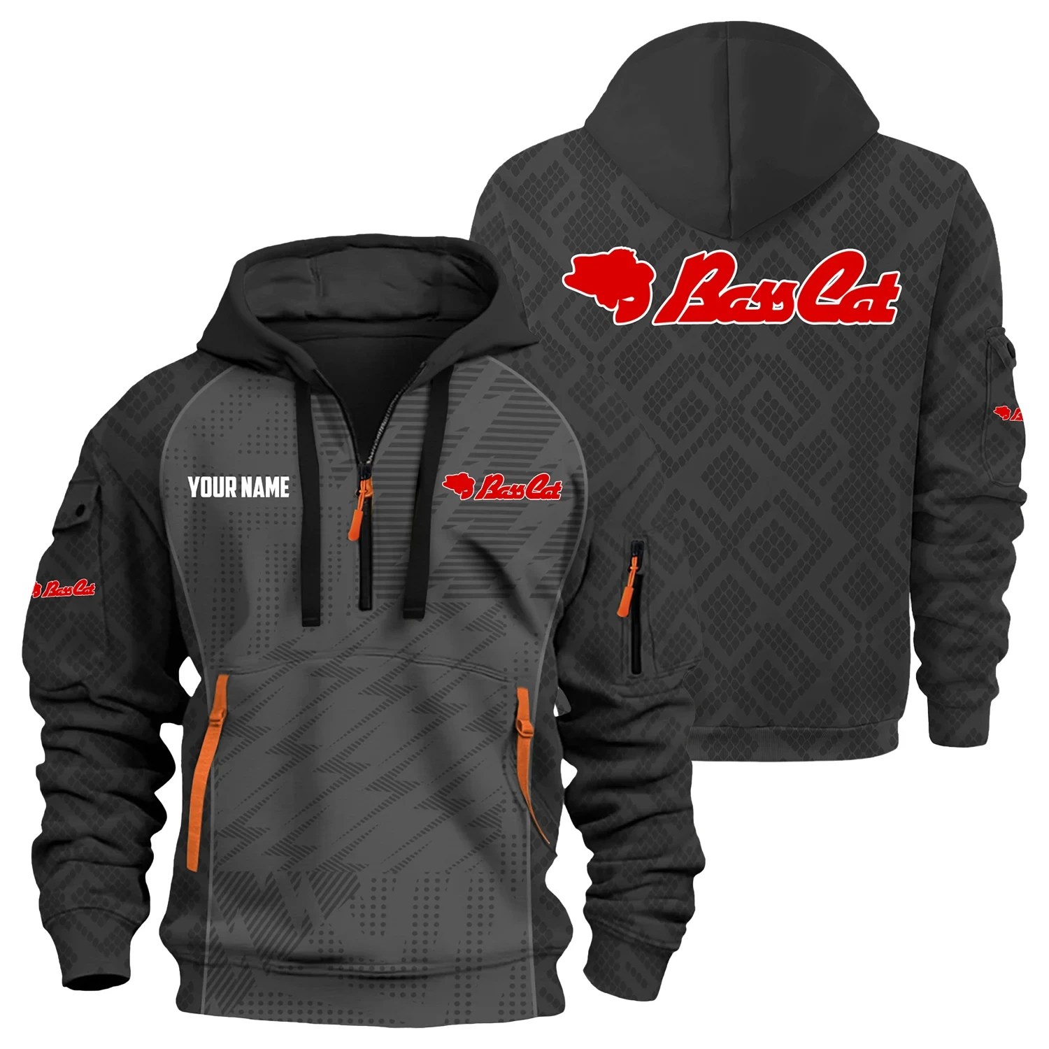 Bass Cat Exclusive Hoodie Half Zipper TTFSHHZ3D0819C08BCZ