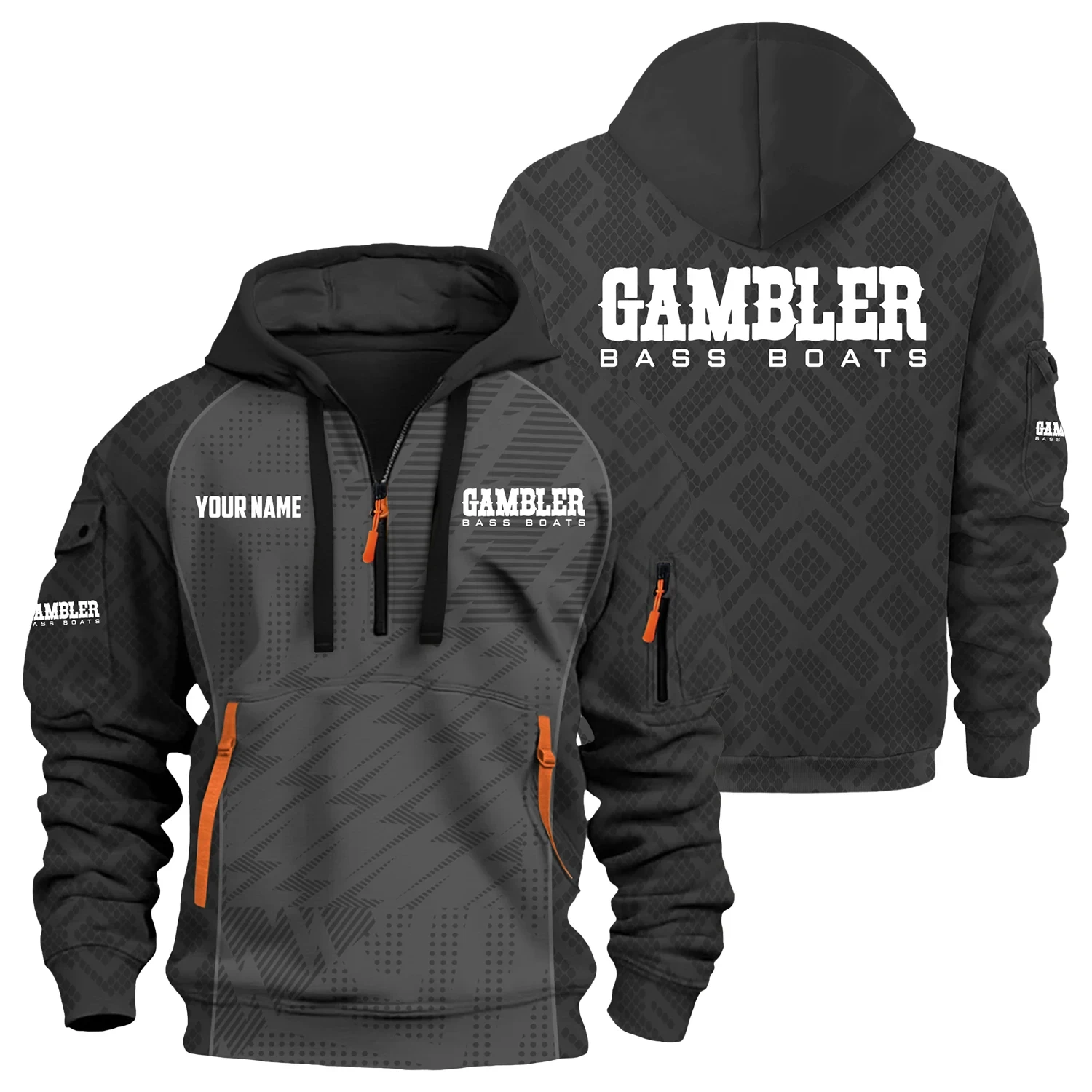 Gambler Exclusive Hoodie Half Zipper TTFSHHZ3D0819C08GBZ