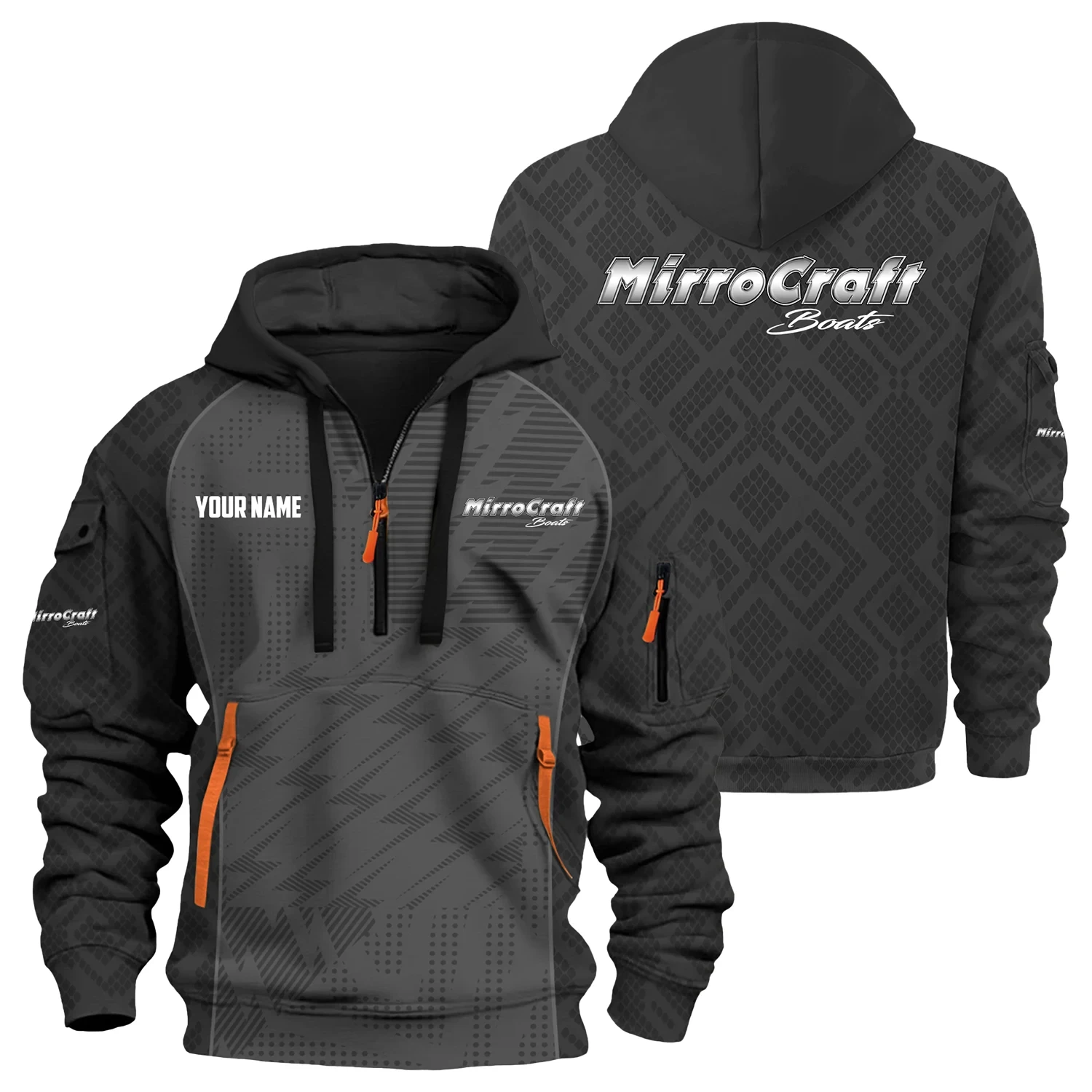 Mirrocraft Exclusive Hoodie Half Zipper TTFSHHZ3D0819C08MCZ