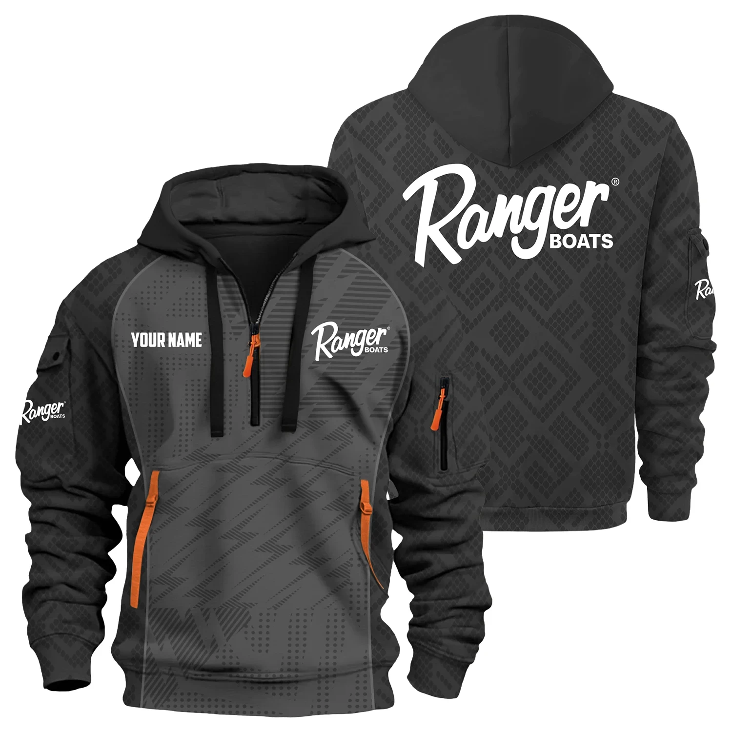 Ranger Exclusive Hoodie Half Zipper TTFSHHZ3D0819C08RBZ