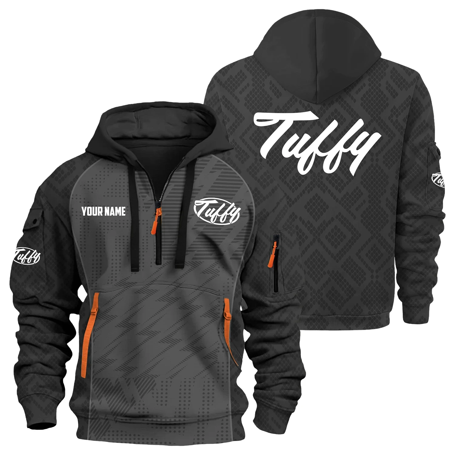 Tuffy Exclusive Hoodie Half Zipper TTFSHHZ3D0819C08TUZ