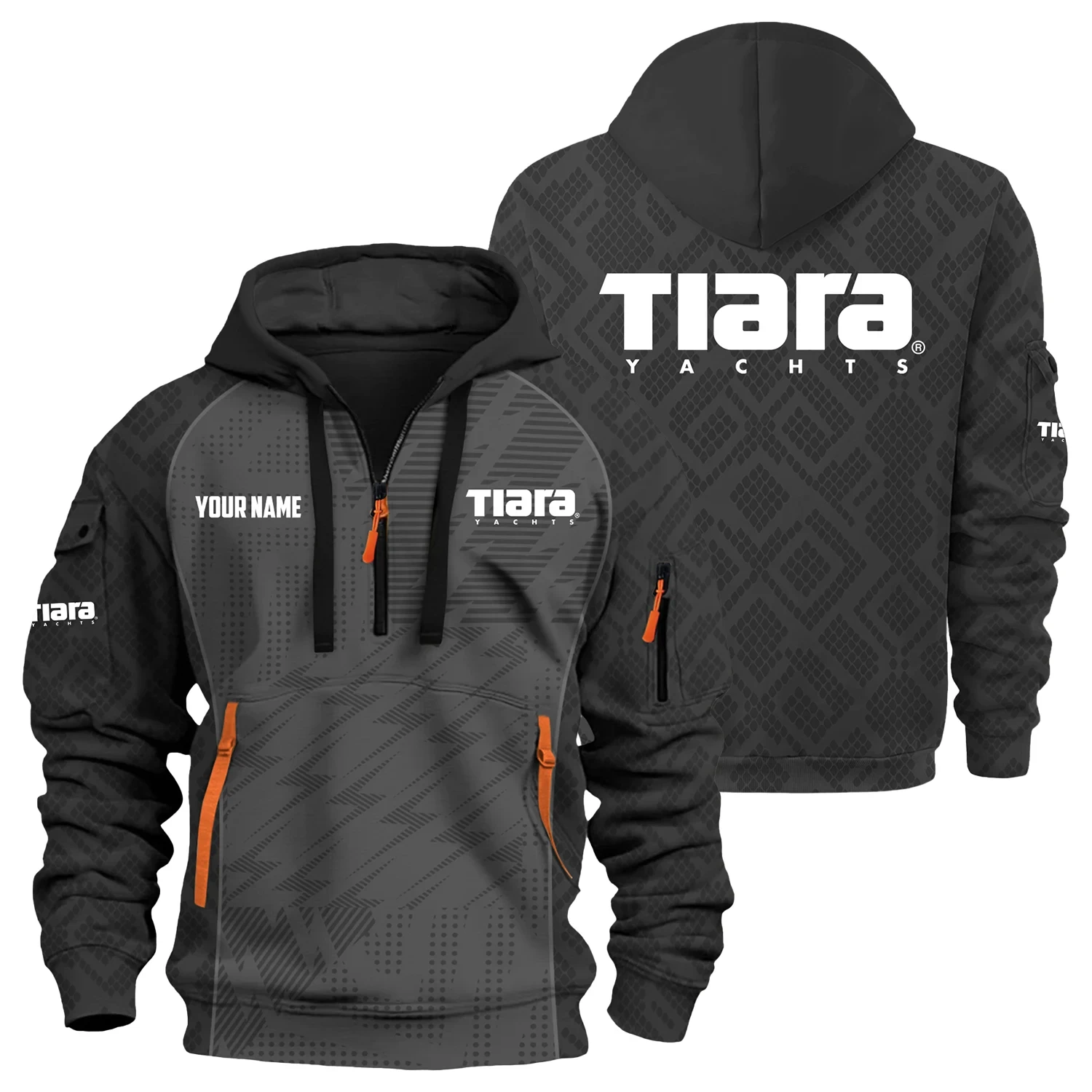 Tiara Yachts Exclusive Hoodie Half Zipper TTFSHHZ3D0819C08TYZ